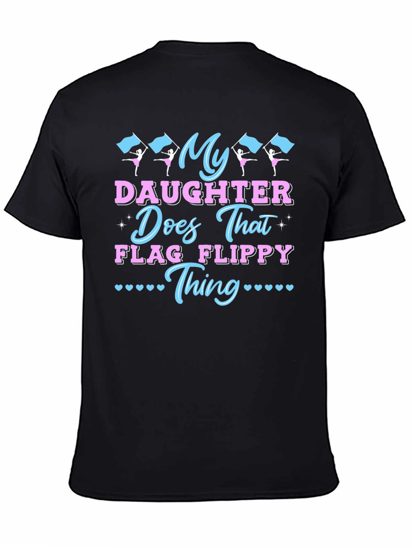 Black My Daughter Does That Flag Flippy Thing T-Shirt view 4