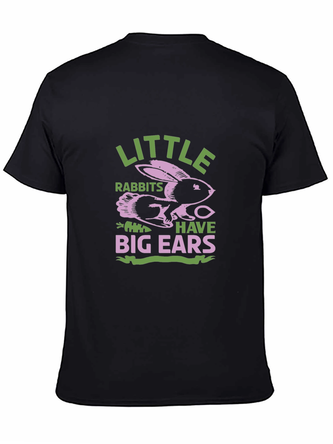 Black Little Rabbits Big Ears Graphic Tee view 4