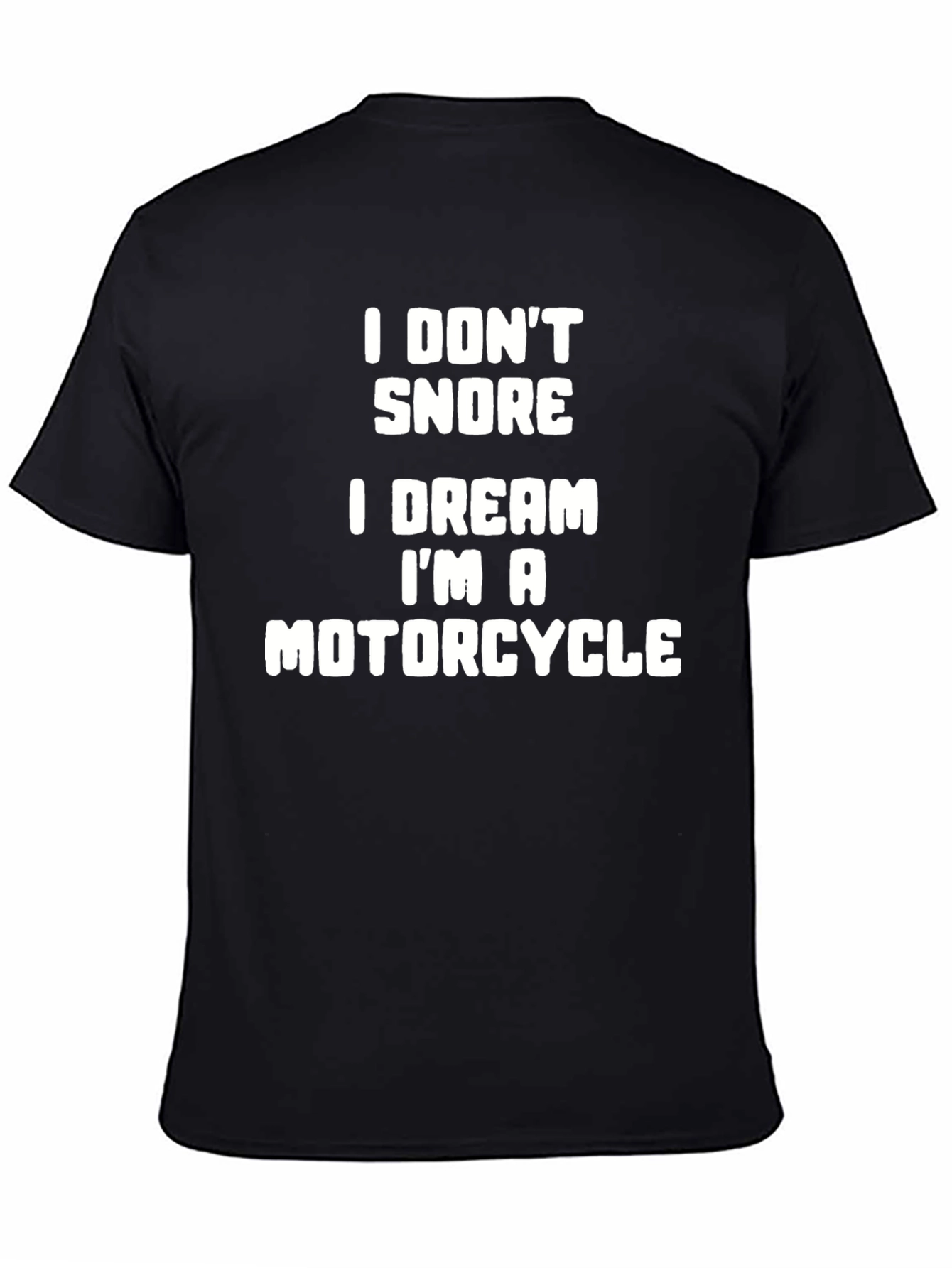 Black Funny Motorcycle Dream T-Shirt view 4
