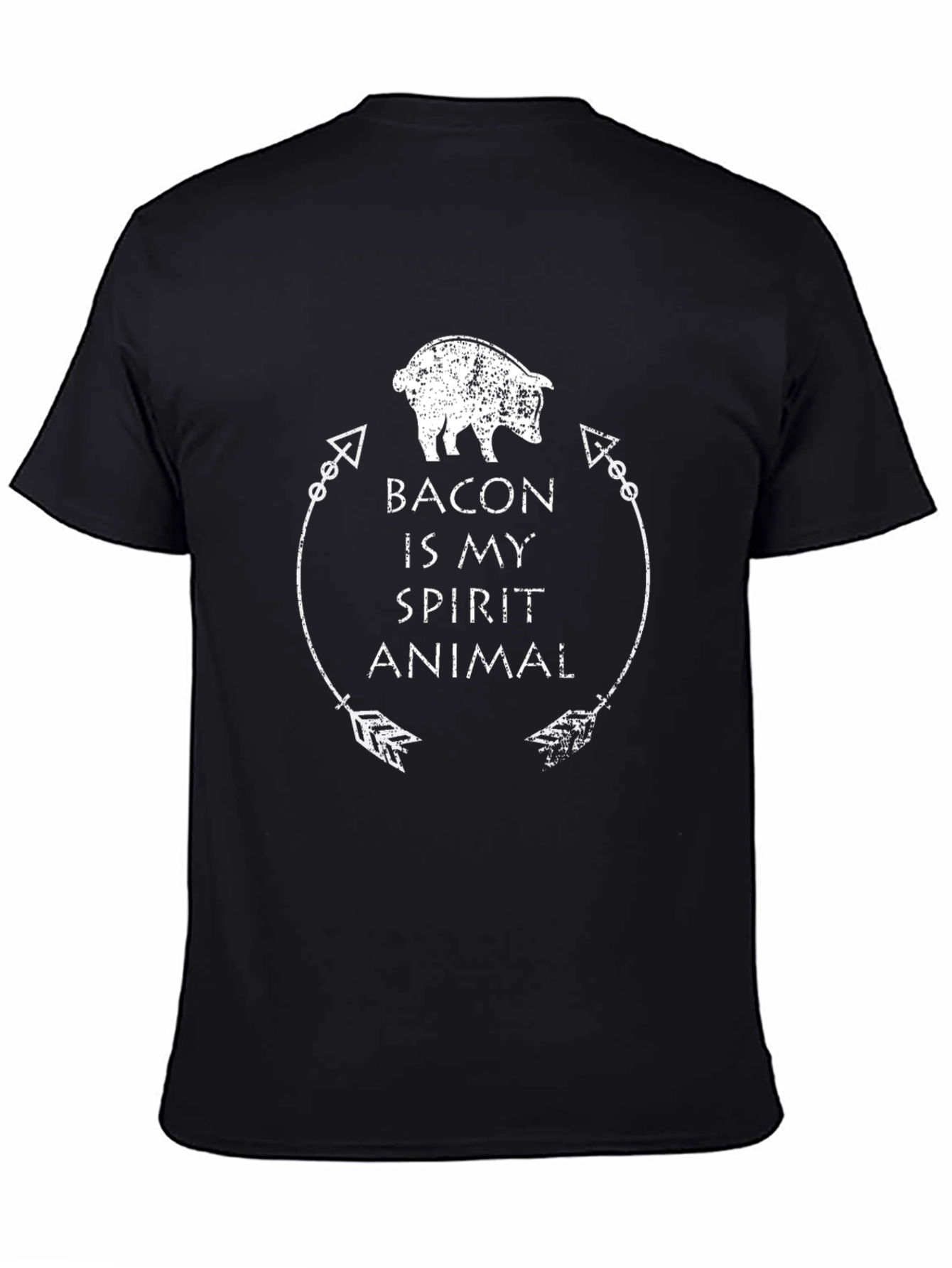 Black Bacon Spirit Animal Graphic Tee view 4