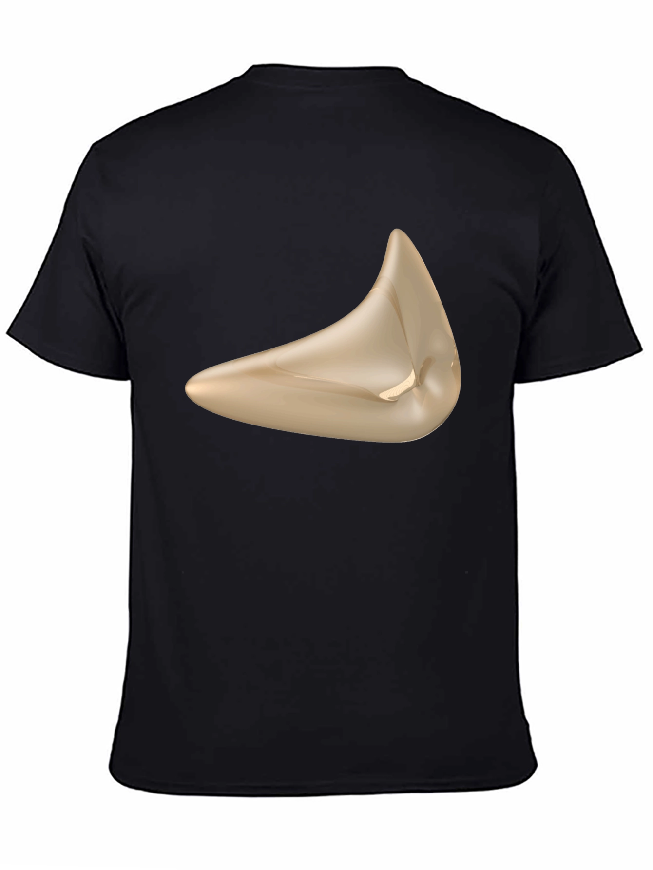 Black Abstract Shape Graphic Tee - Modern Style, Soft Black Shirt view 4