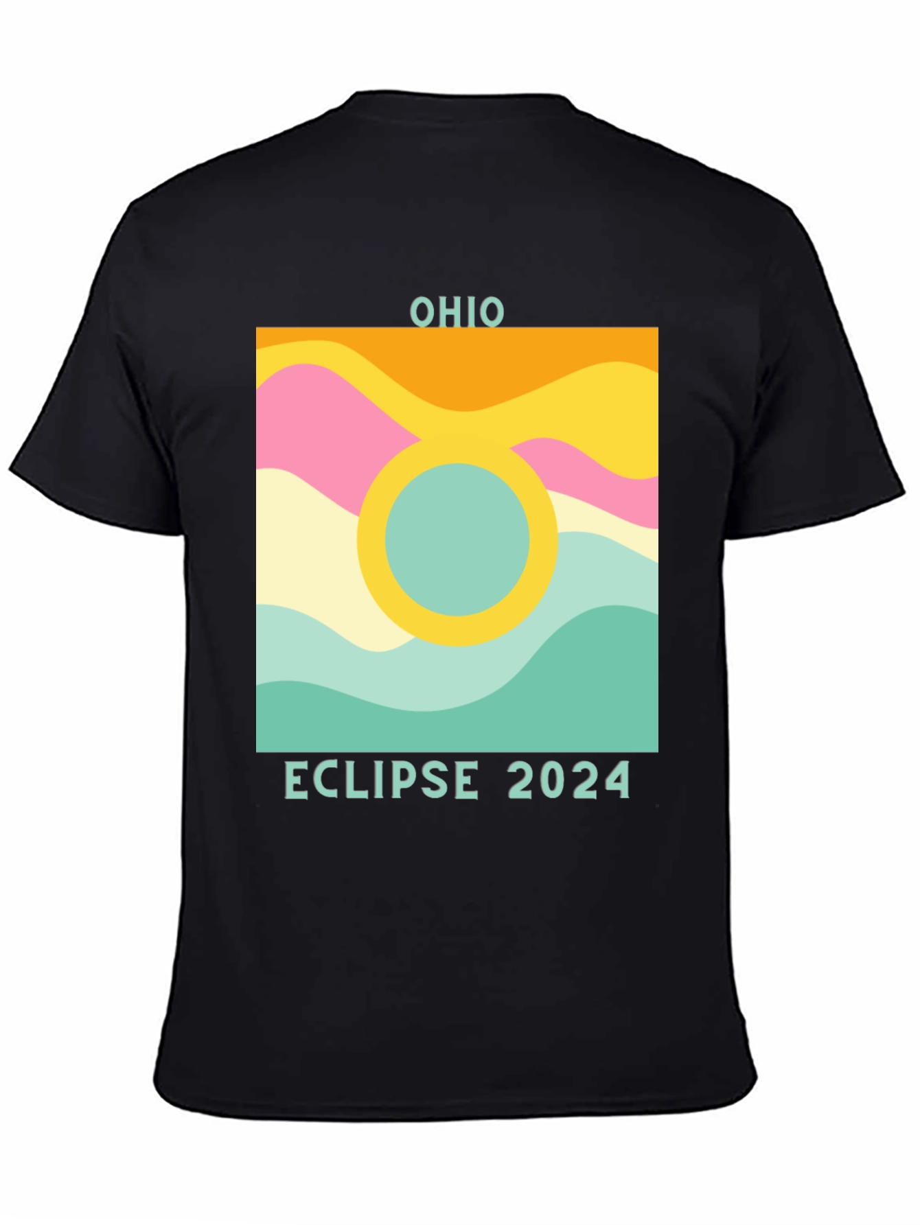 Black Ohio Eclipse 2024 Graphic Tee view 4
