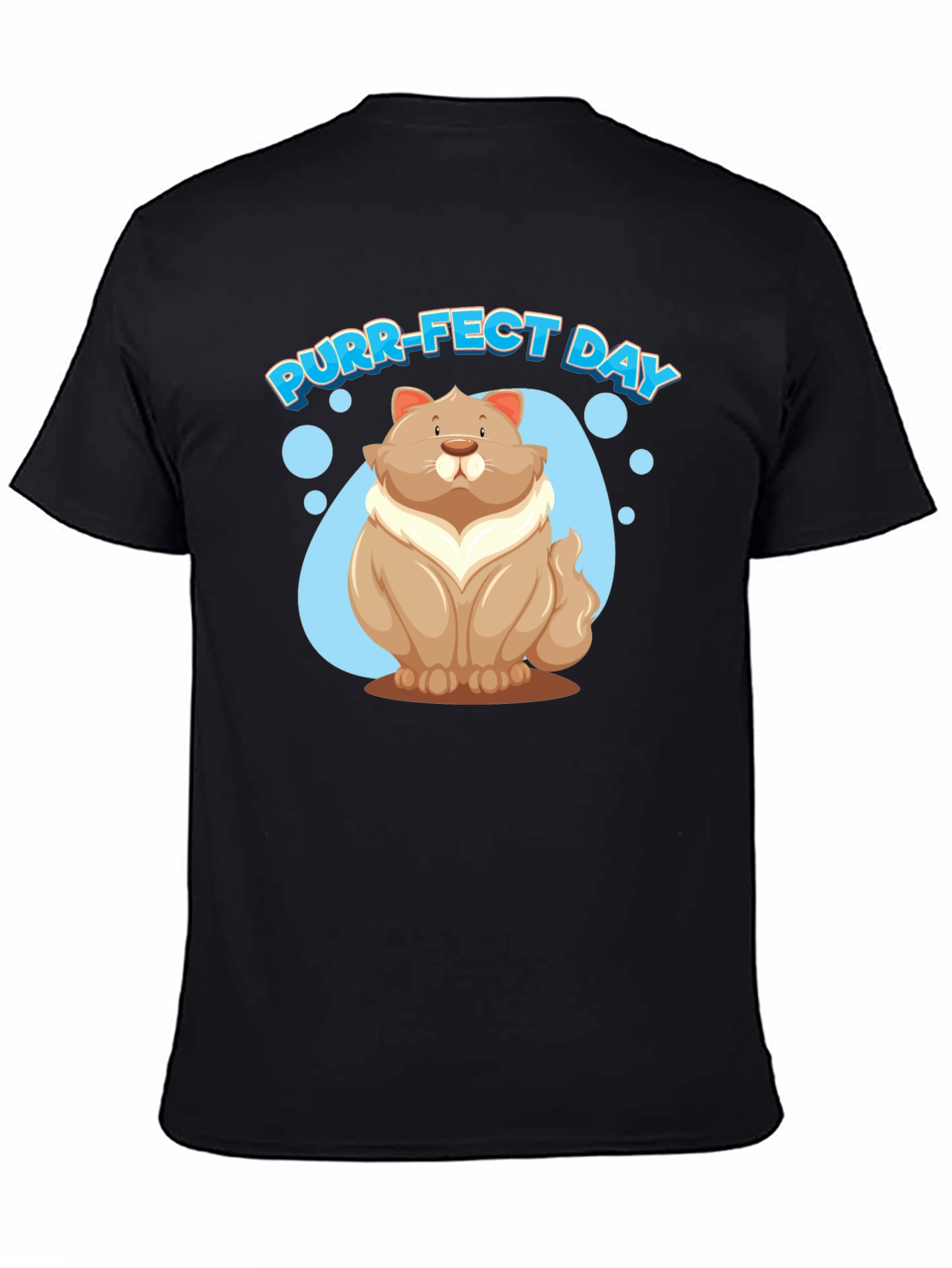 Black Purr-fect Day Cat T-Shirt view 4