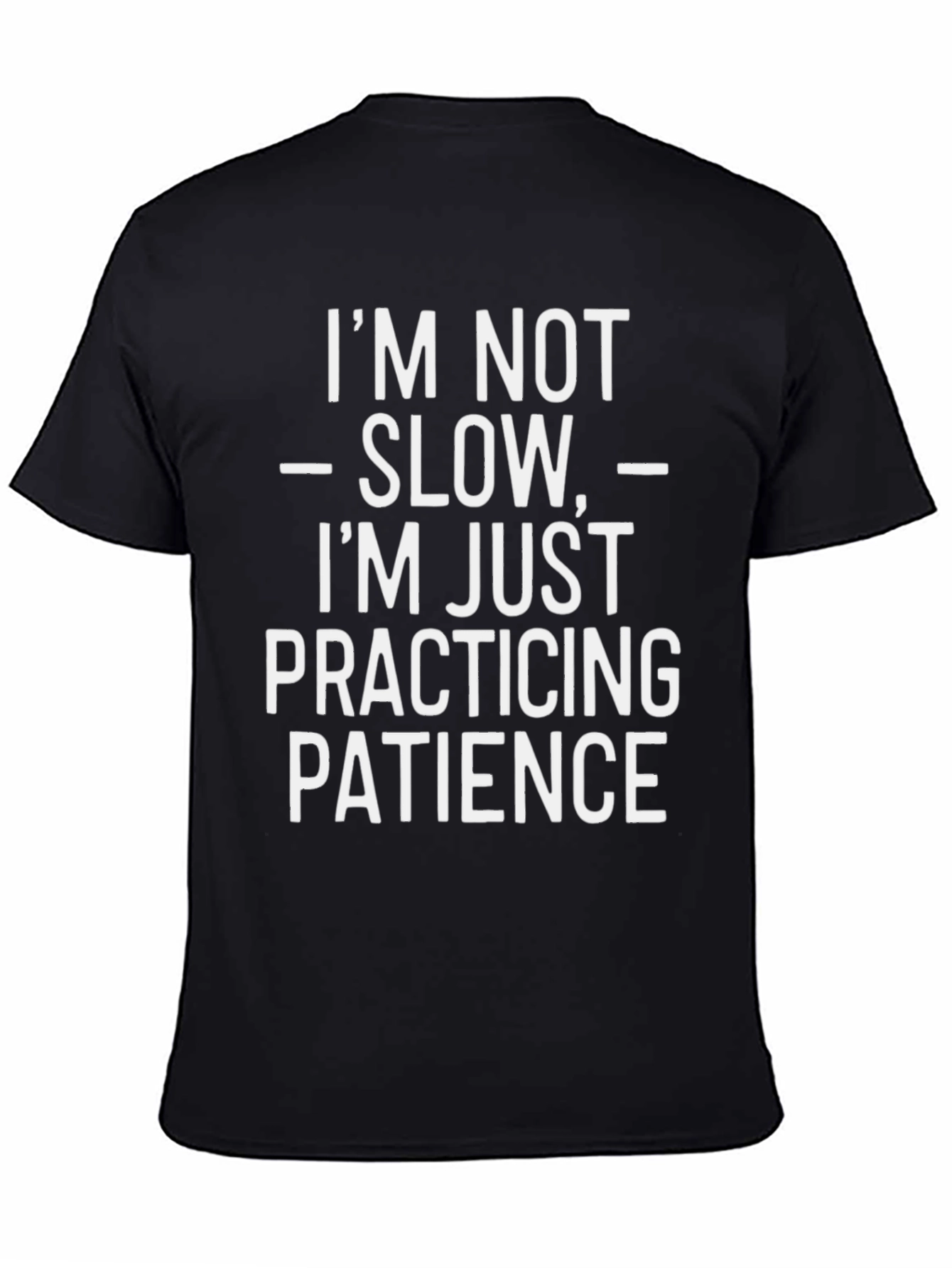 Black Funny Patience Graphic Tee - Humor T-Shirt view 4