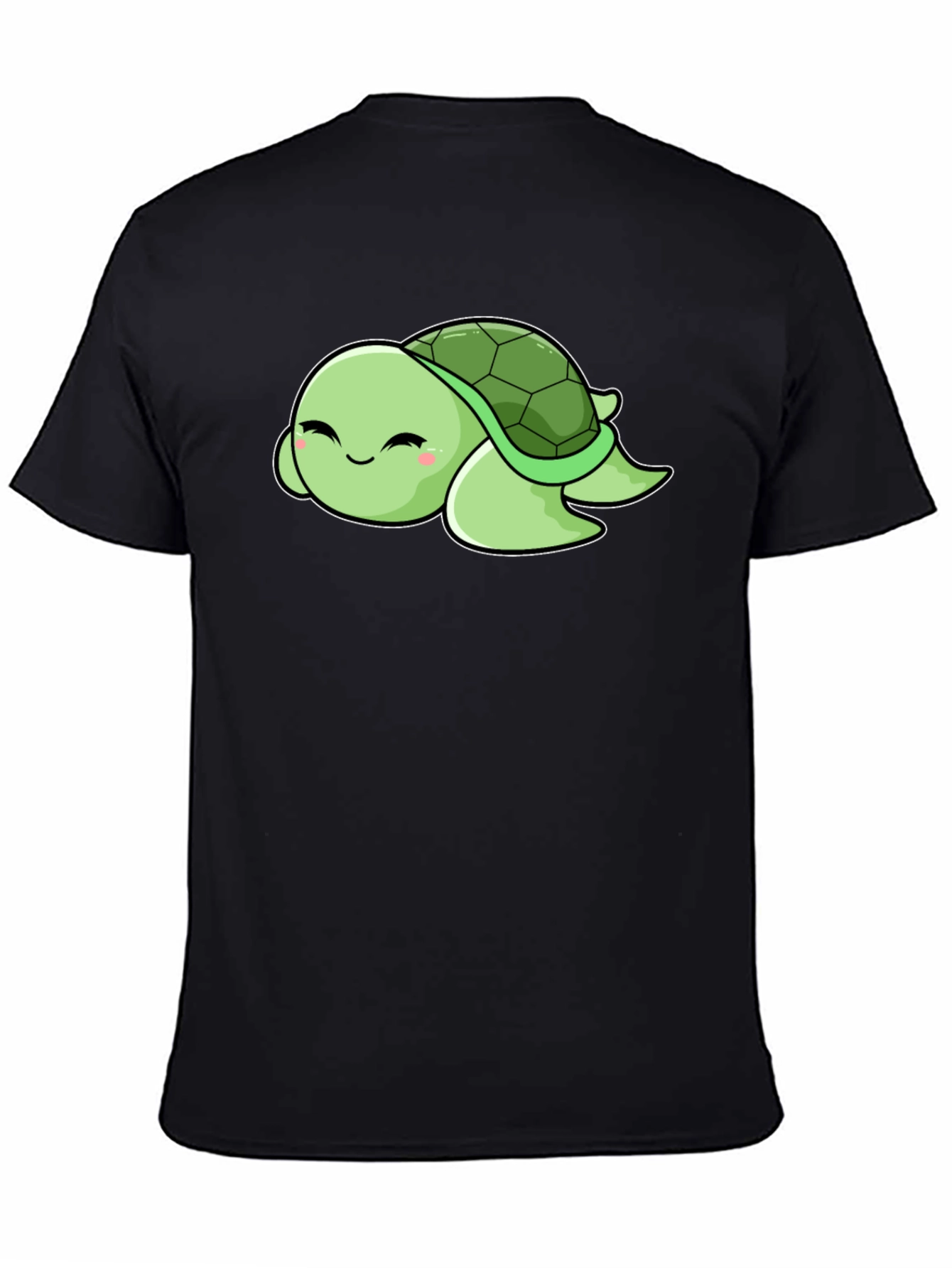 Black Cute Turtle Graphic Tee - Soft & Stylish view 4