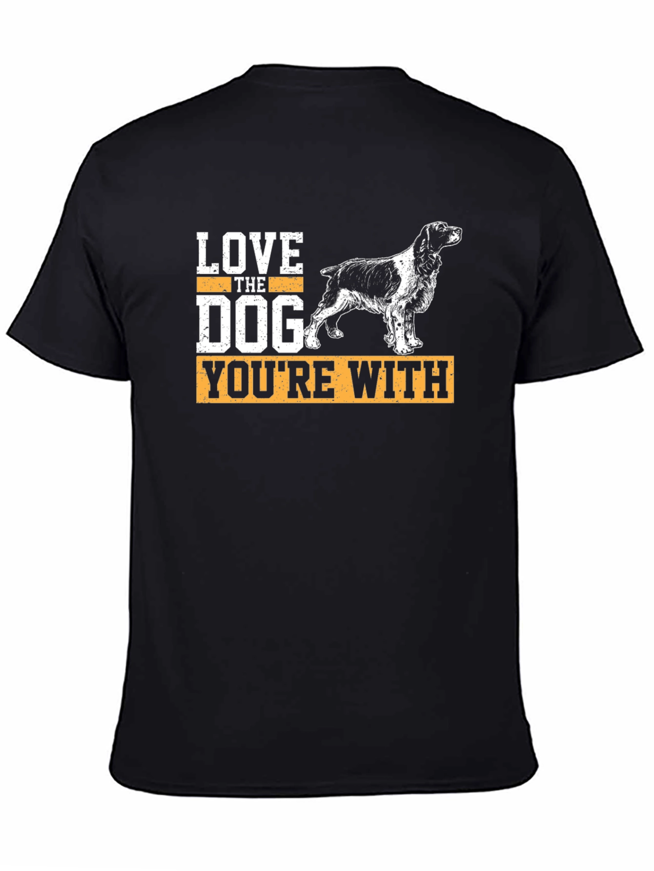 Black Love The Dog You're With Graphic T-Shirt view 4