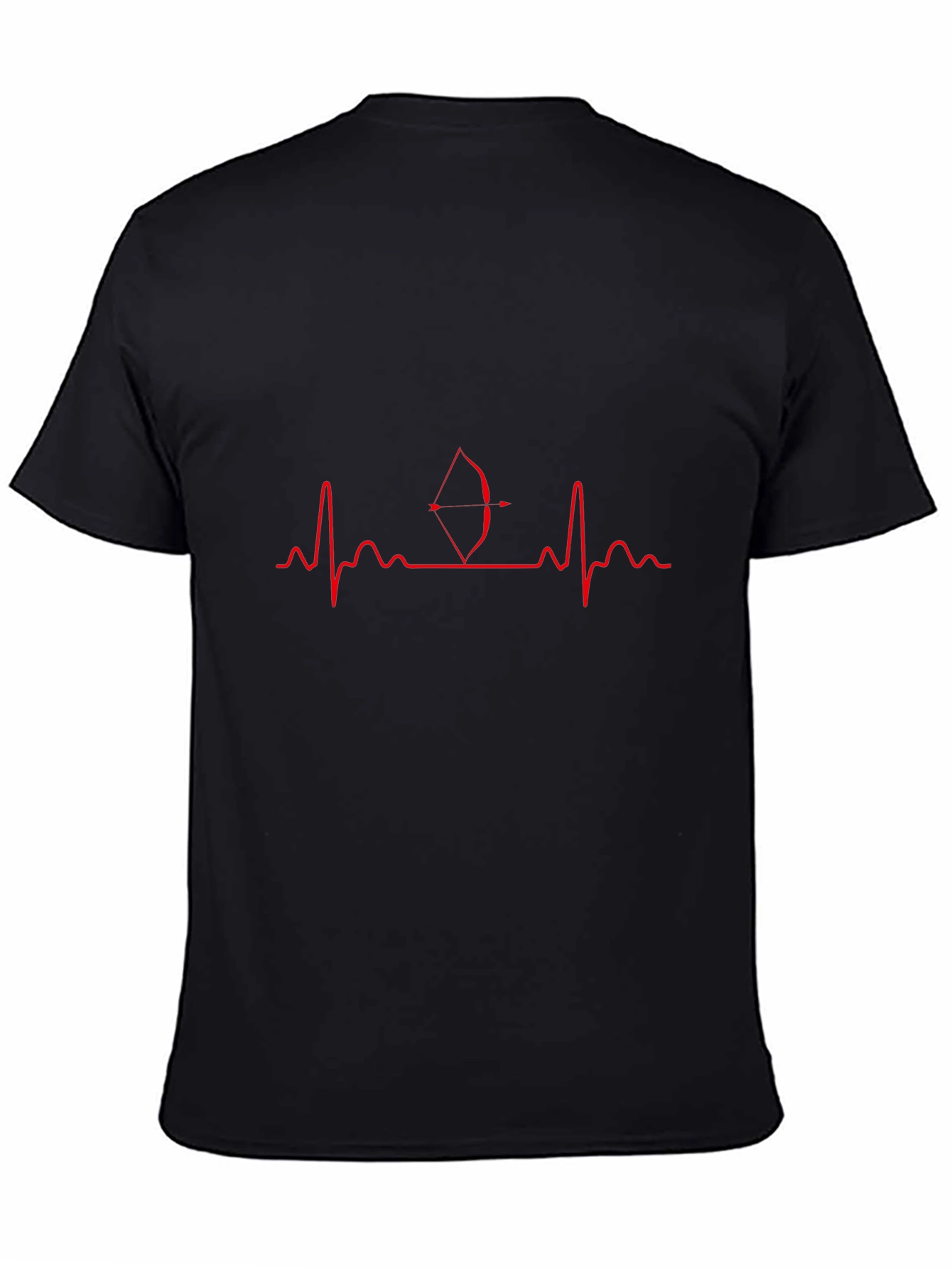 Black Archer Heartbeat Graphic Tee - Black view 4