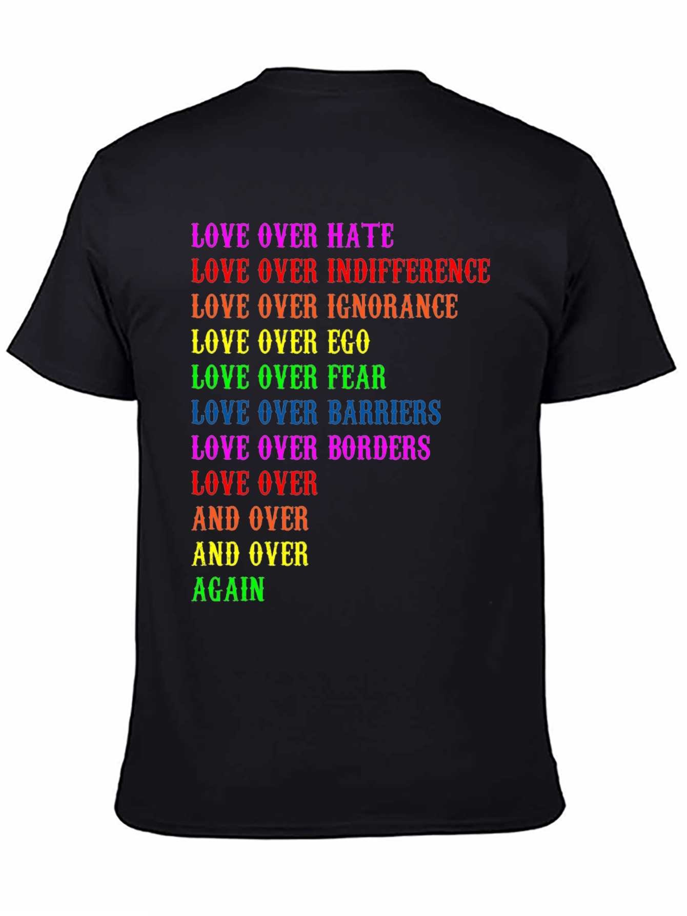 Black Love Over All Graphic Tee - Pride T-Shirt view 4