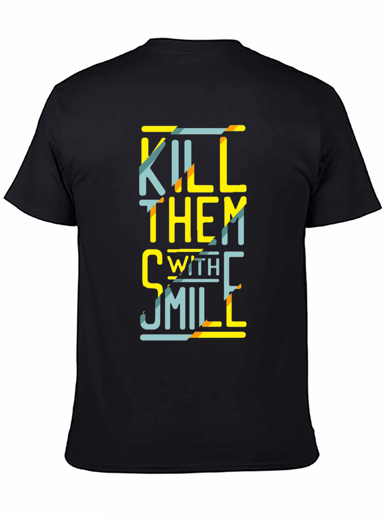 Black Kill Them With Smile Graphic Tee - Black view 4