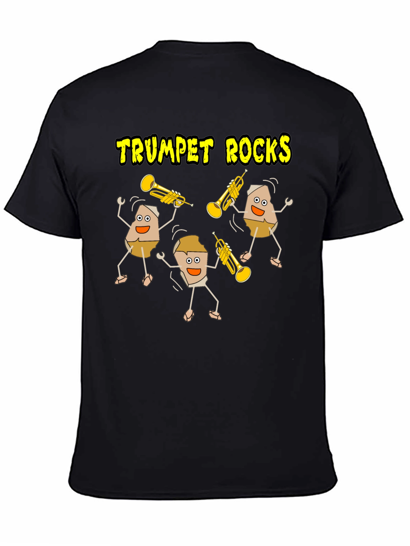 Black Trumpet Rocks Graphic T-Shirt view 4