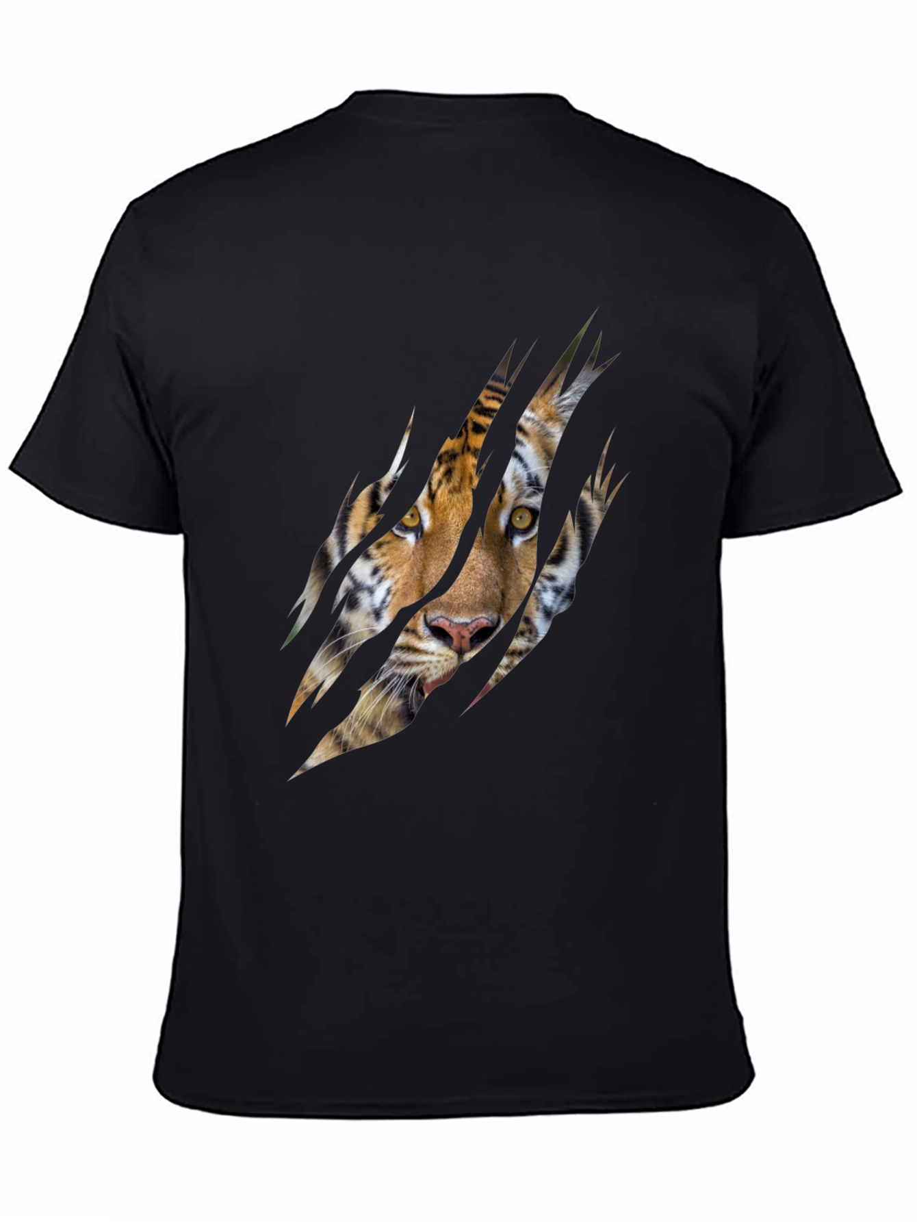 Black Tiger Claw Graphic Tee - Men's Black T-Shirt view 4
