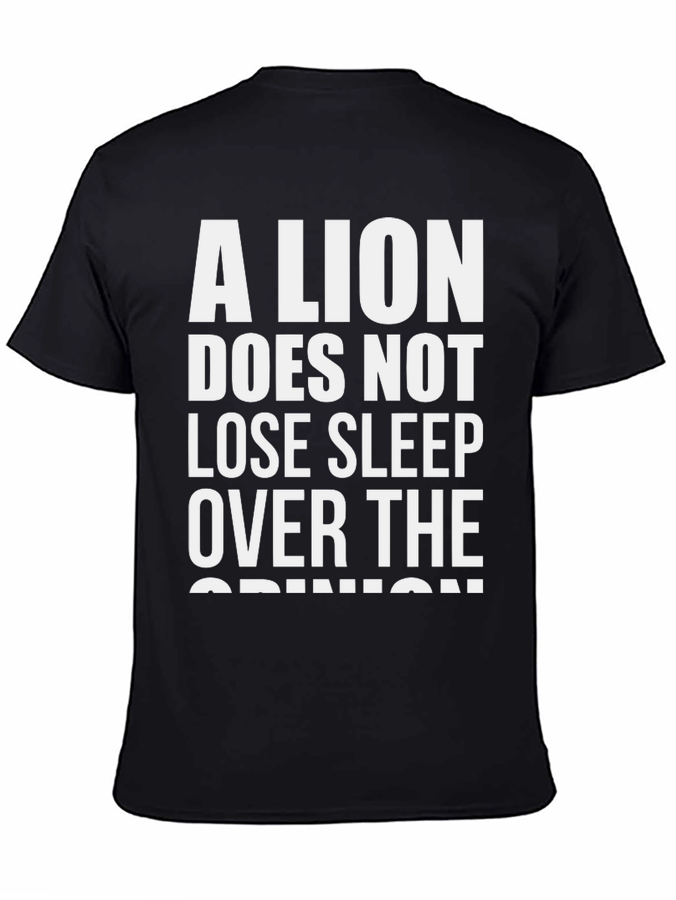 Black A Lion Doesn't Lose Sleep T-Shirt view 4