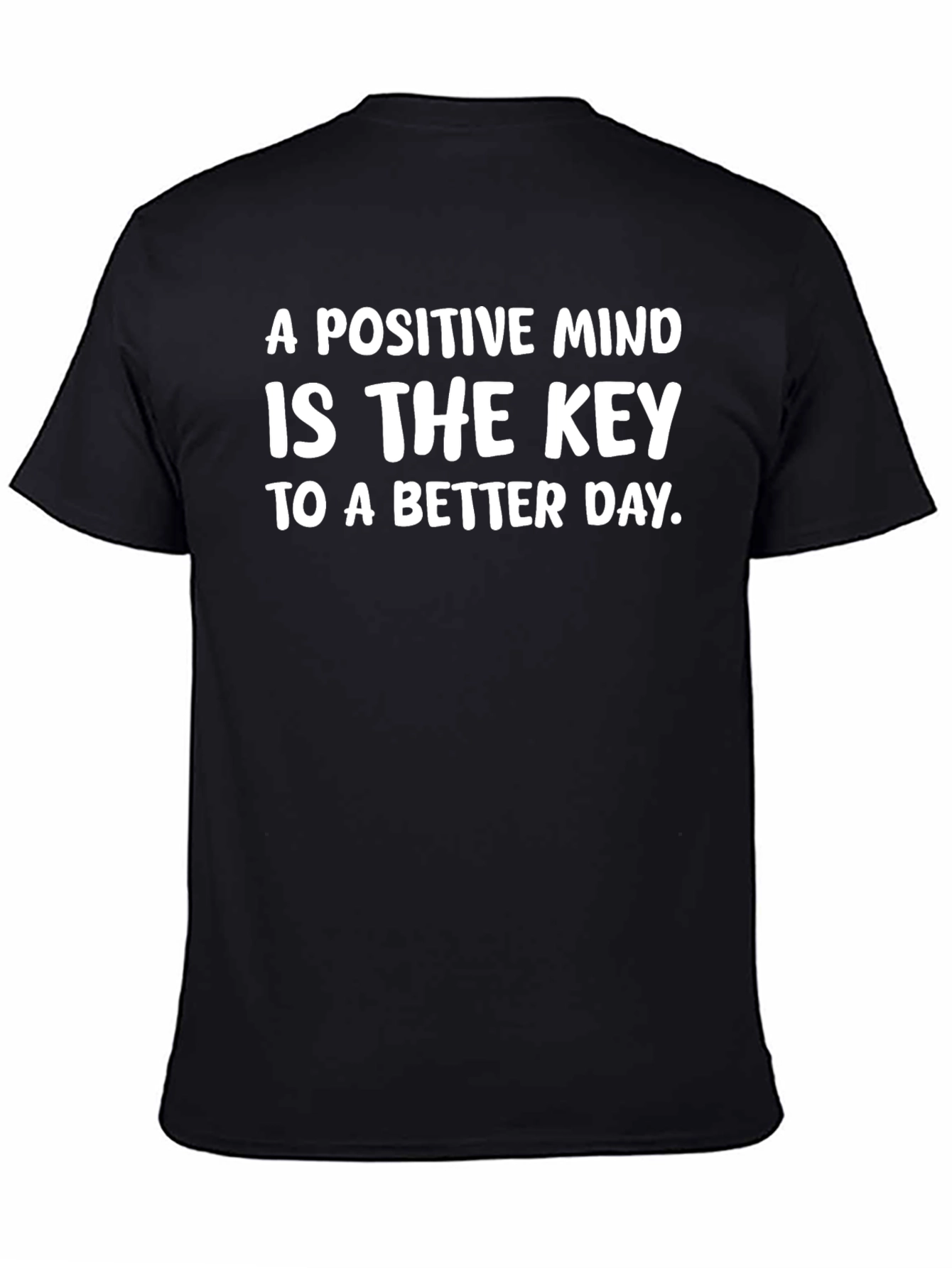 Black Positive Mind T-Shirt - Inspirational Message view 4