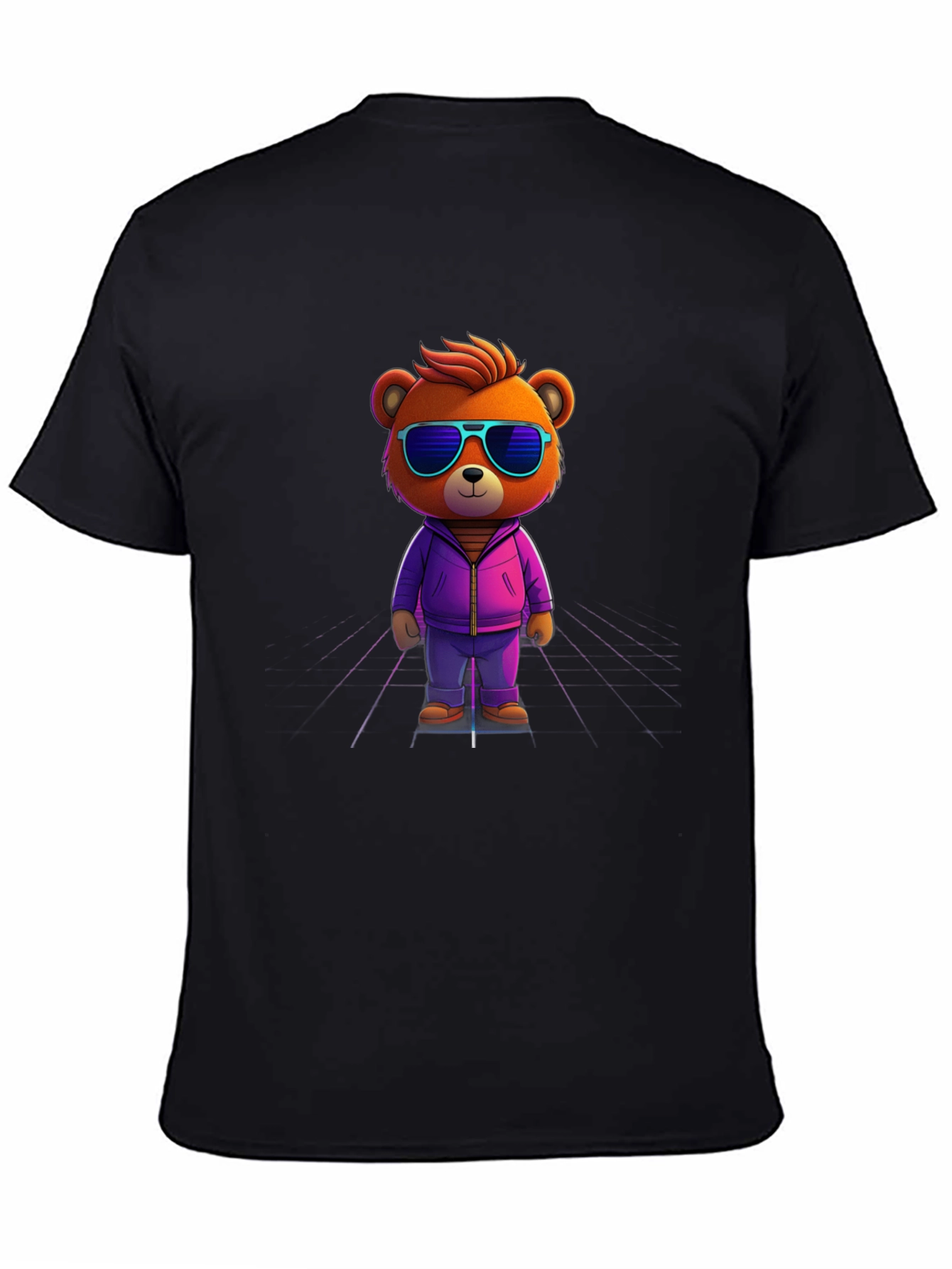 Black Cool Bear Graphic Tee - Black view 4