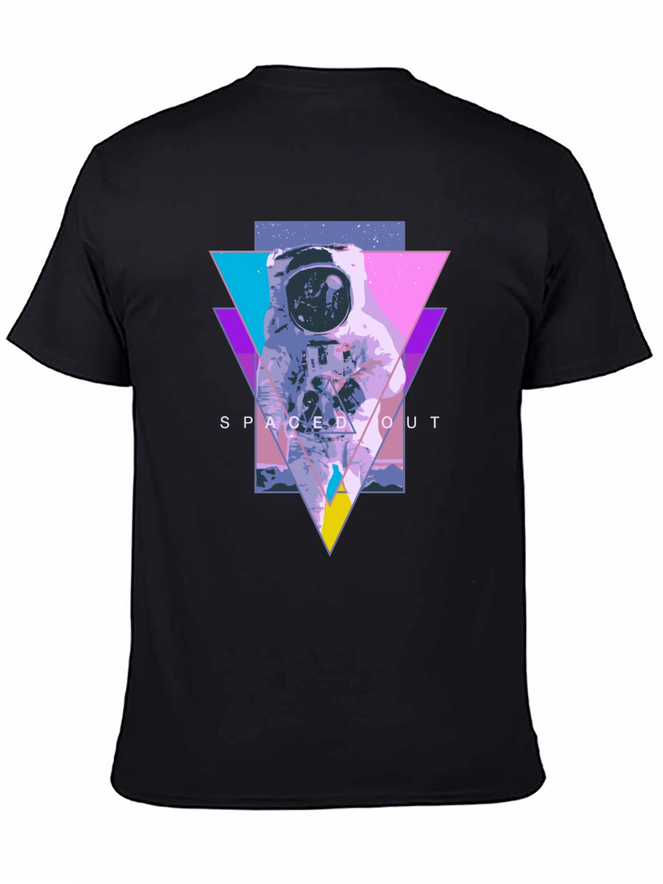 Black Spaced Out Astronaut Graphic Tee - Black view 4