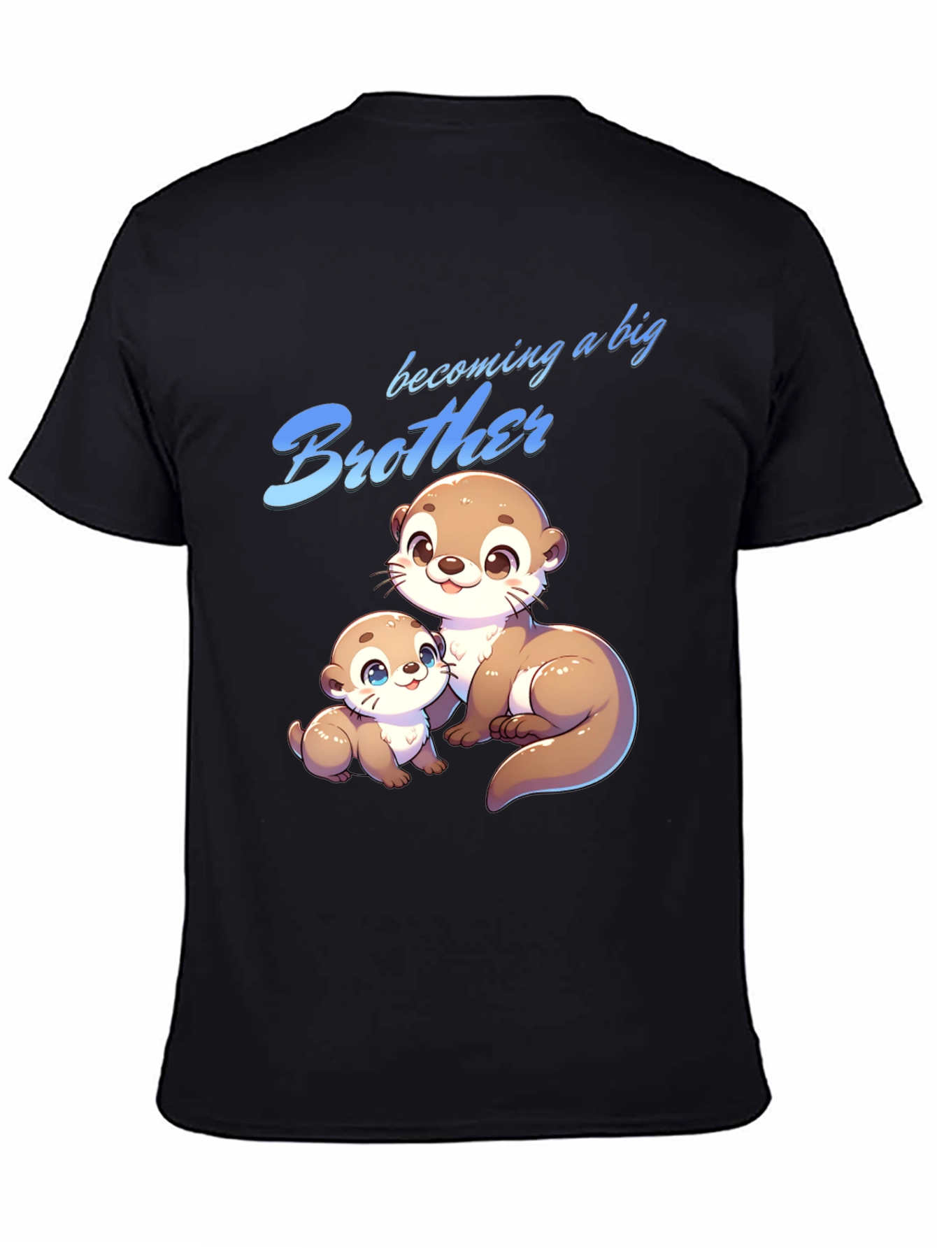 Black Becoming a Big Brother Otter T-Shirt view 4