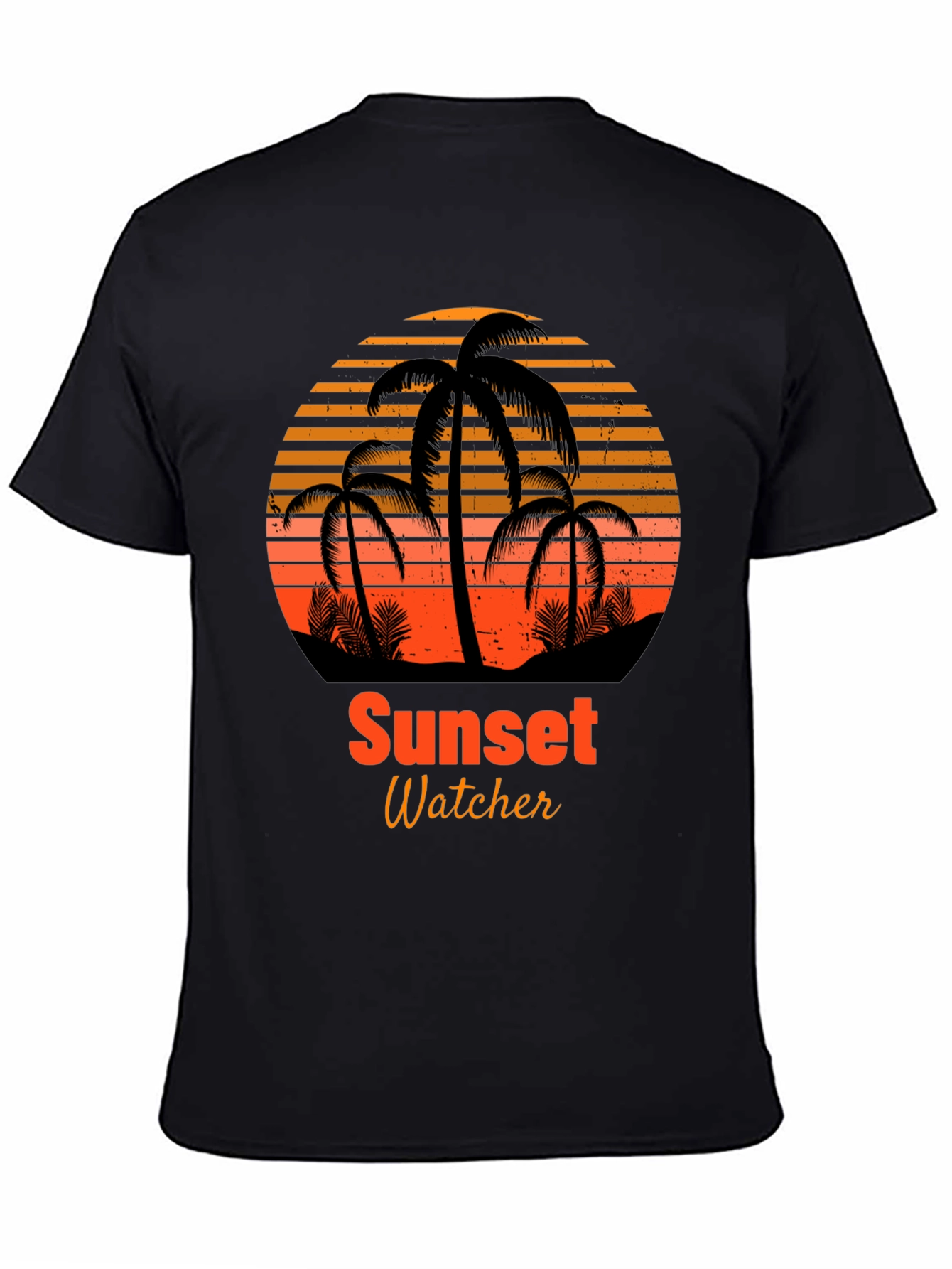 Black Sunset Watcher Graphic Tee view 4