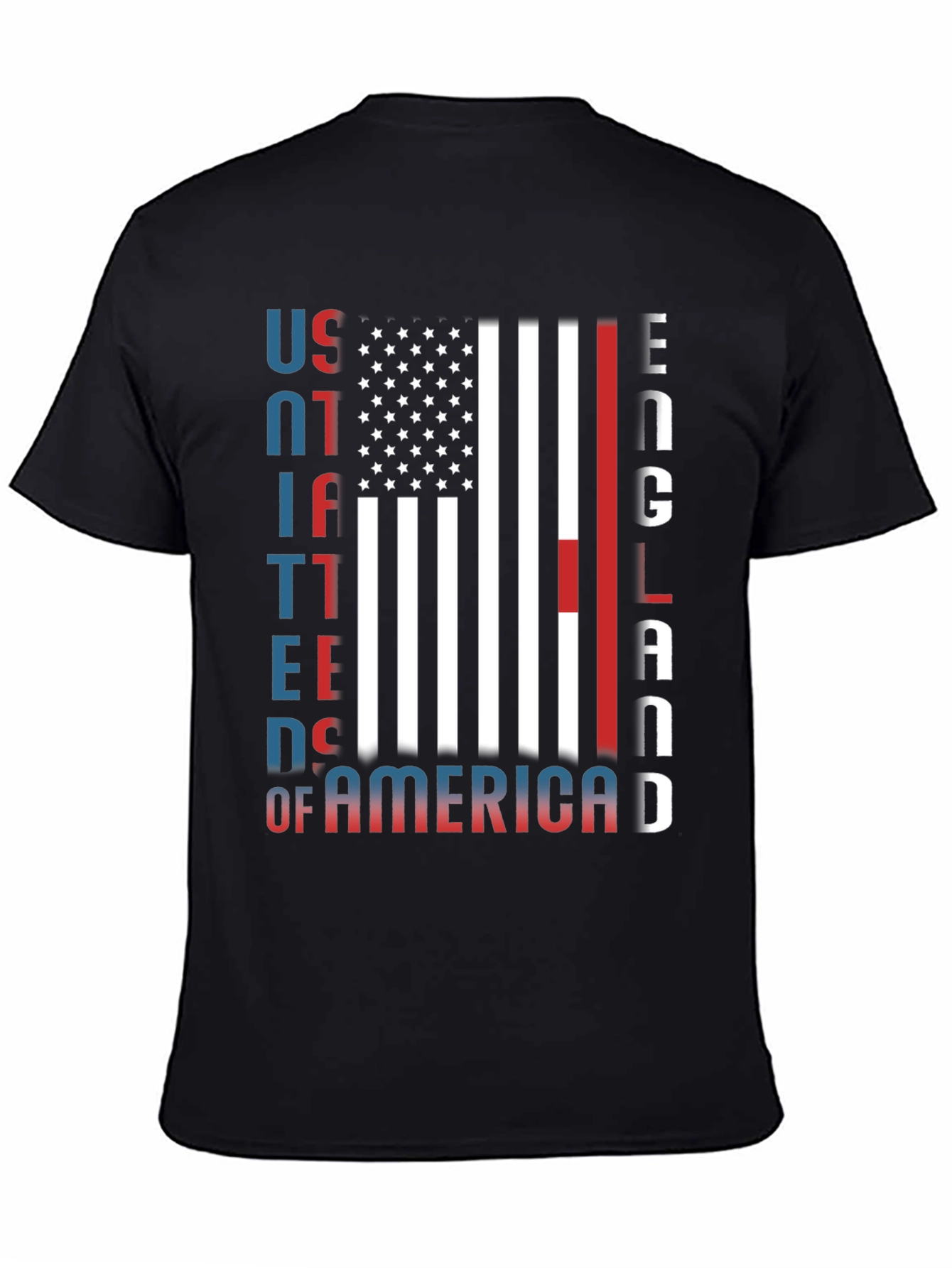 Black United States of England T-Shirt view 4