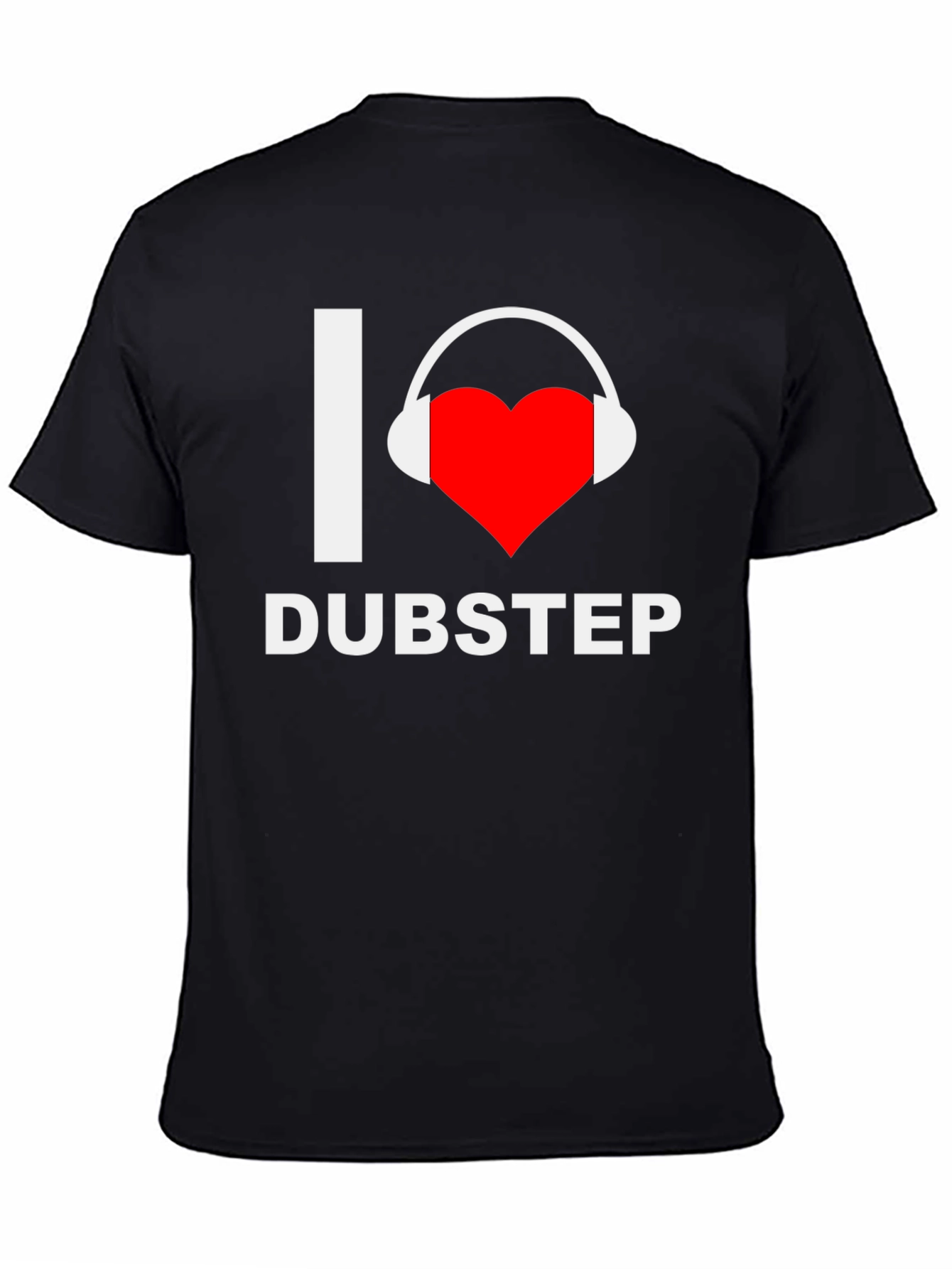 Black I Love Dubstep Music T-Shirt - Black view 4