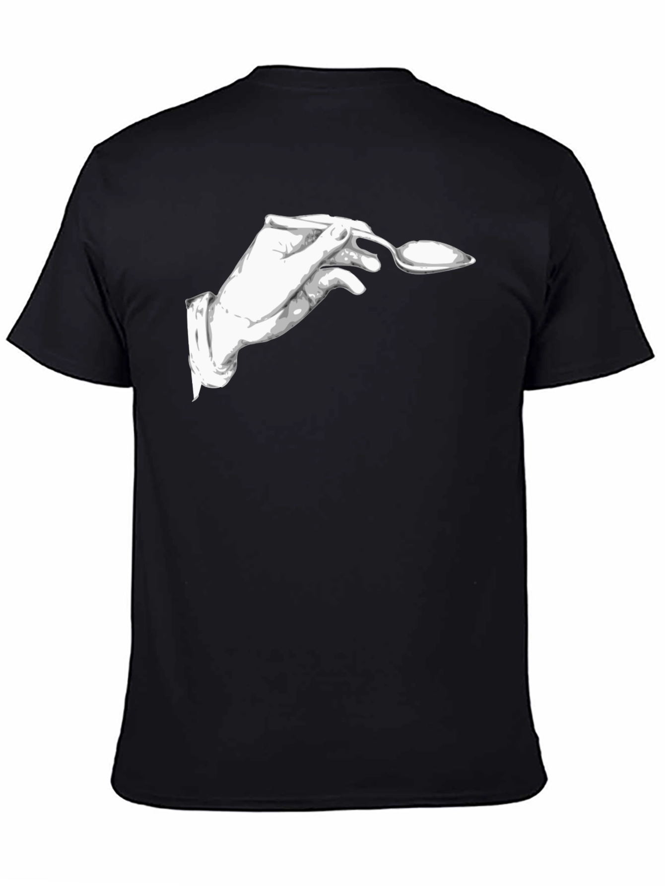 Black Novelty Hand & Spoon Graphic Tee view 4