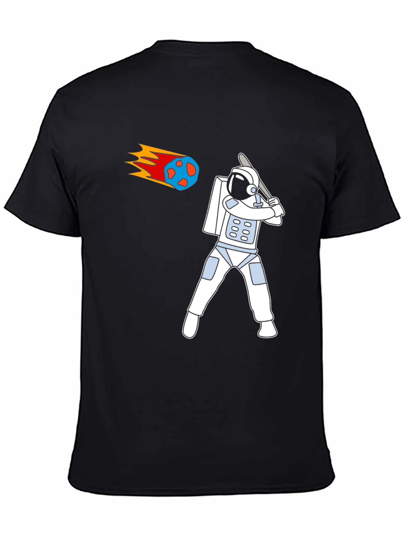 Black Astronaut Baseball T-Shirt - Swing for the Stars! view 4