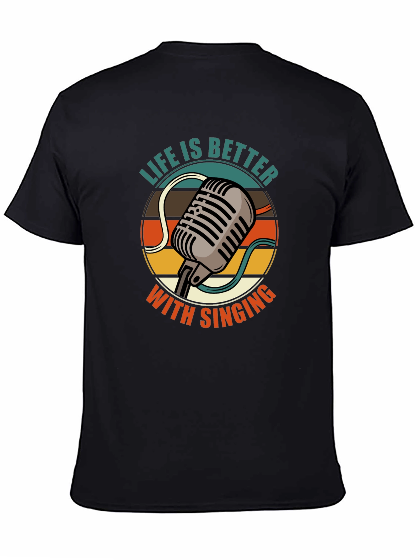 Black Life is Better with Singing Graphic Tee view 4