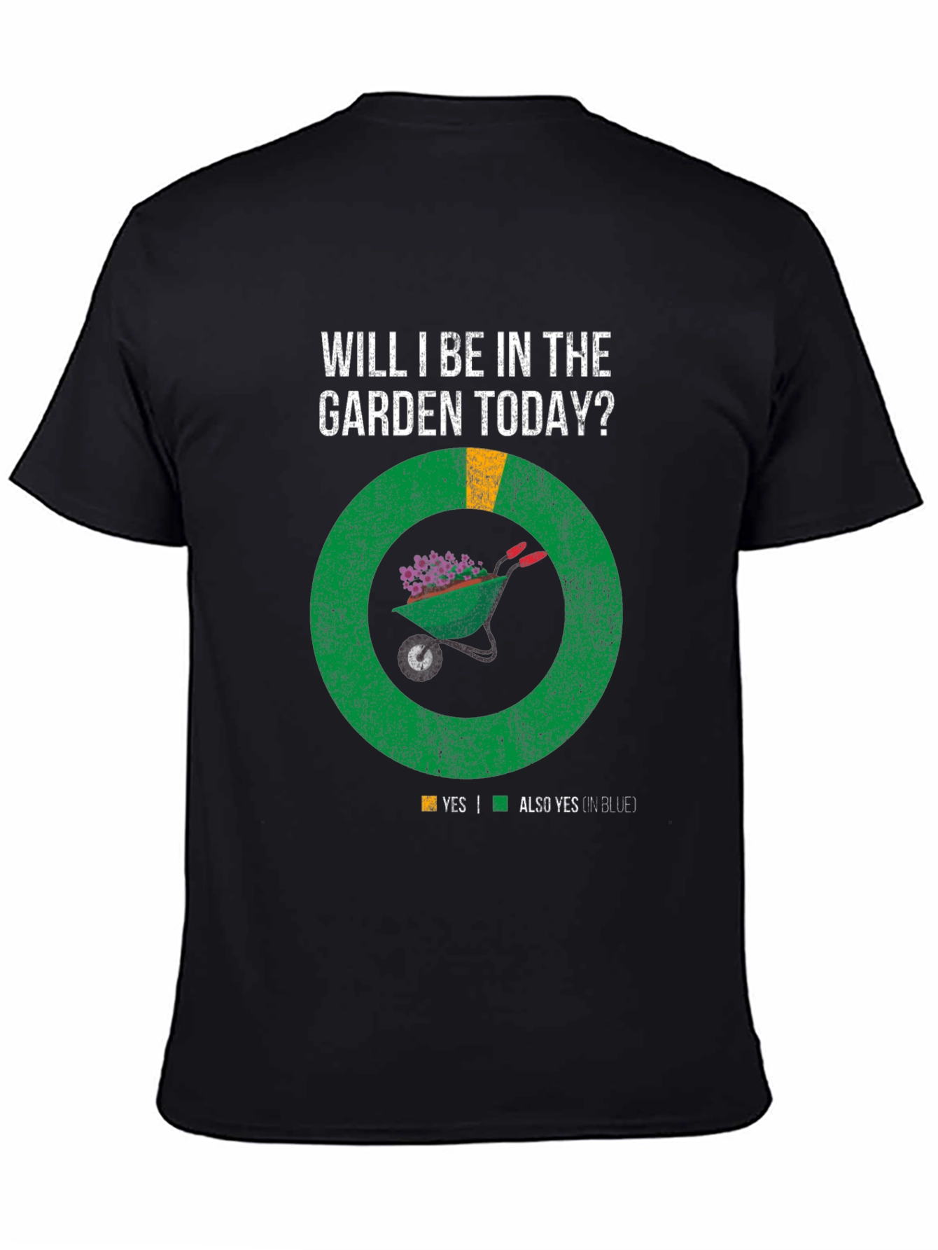 Black Gardening Humor T-Shirt: Will I Be In The Garden Today? view 4