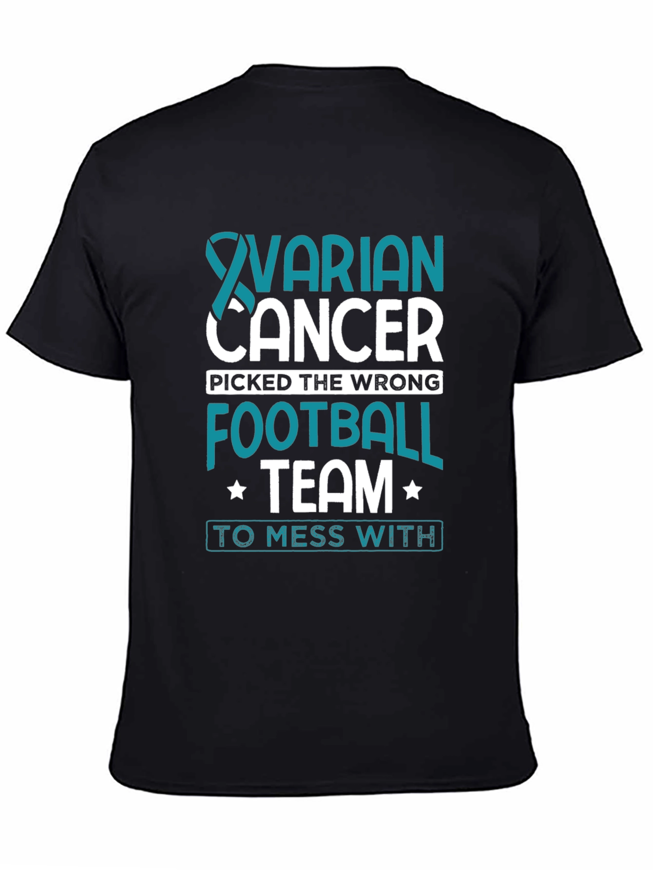Ovarian Cancer Awareness Football Team T-Shirt - 4