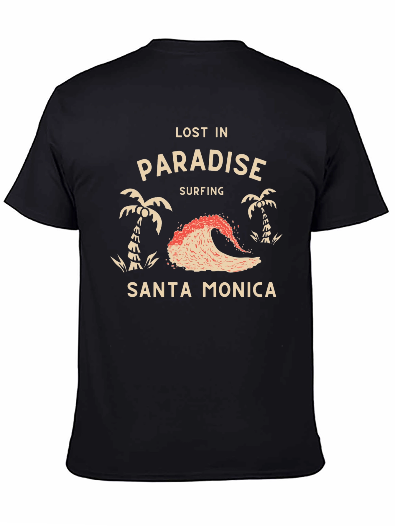 Black Lost in Paradise Santa Monica T-Shirt view 4