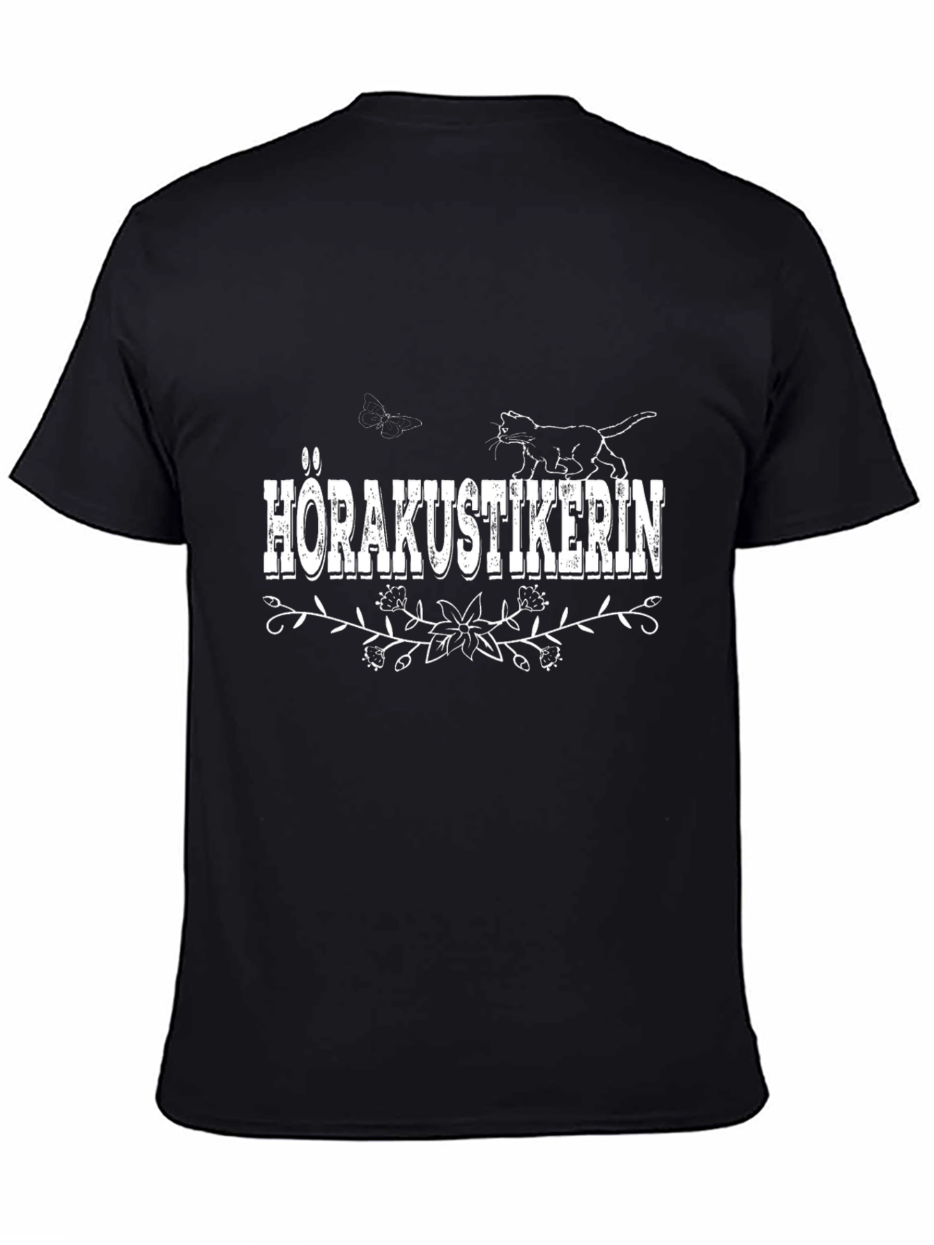 Hörakustikerin Cat Black T-Shirt - 4