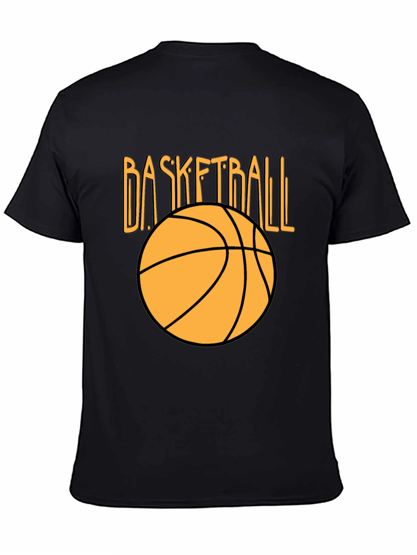 Black Basketball Graphic Black Tee view 4