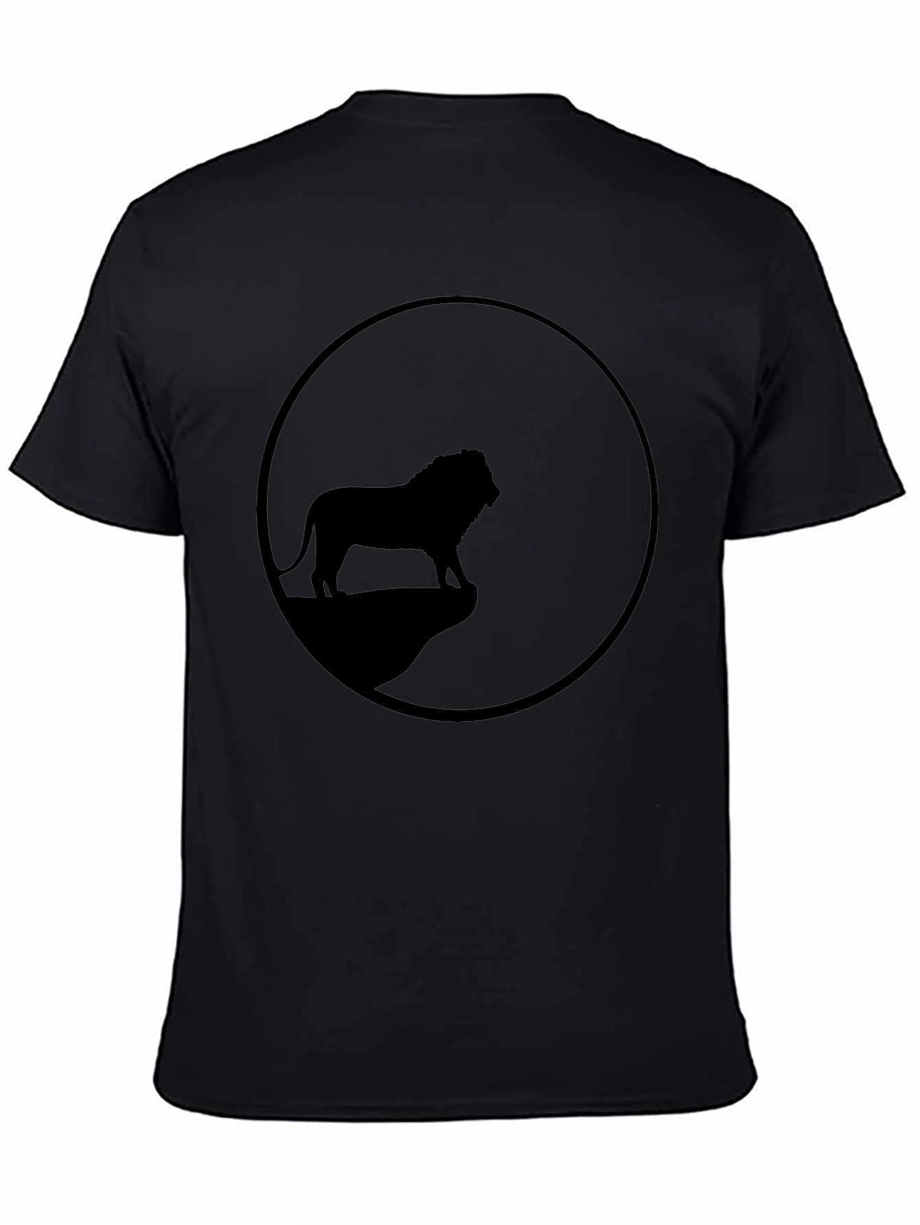 Black Lion Silhouette Graphic Tee - Classic Black view 4