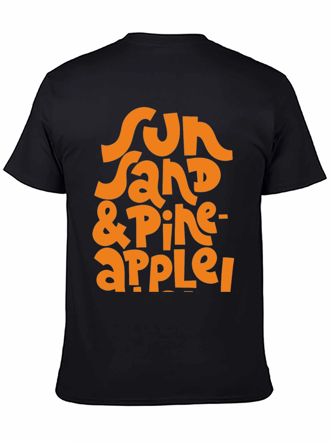 Black Sun, Sand & Pineapple Graphic T-Shirt view 4
