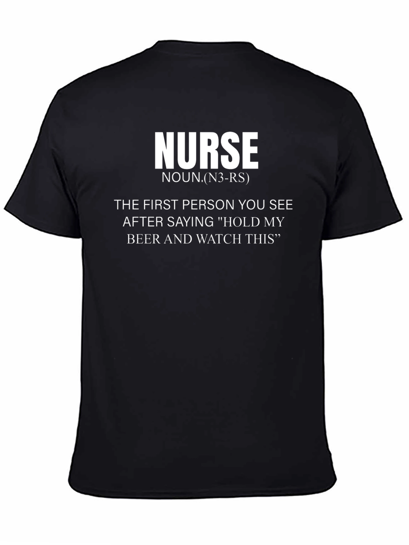 Black Nurse Definition Graphic T-Shirt view 4