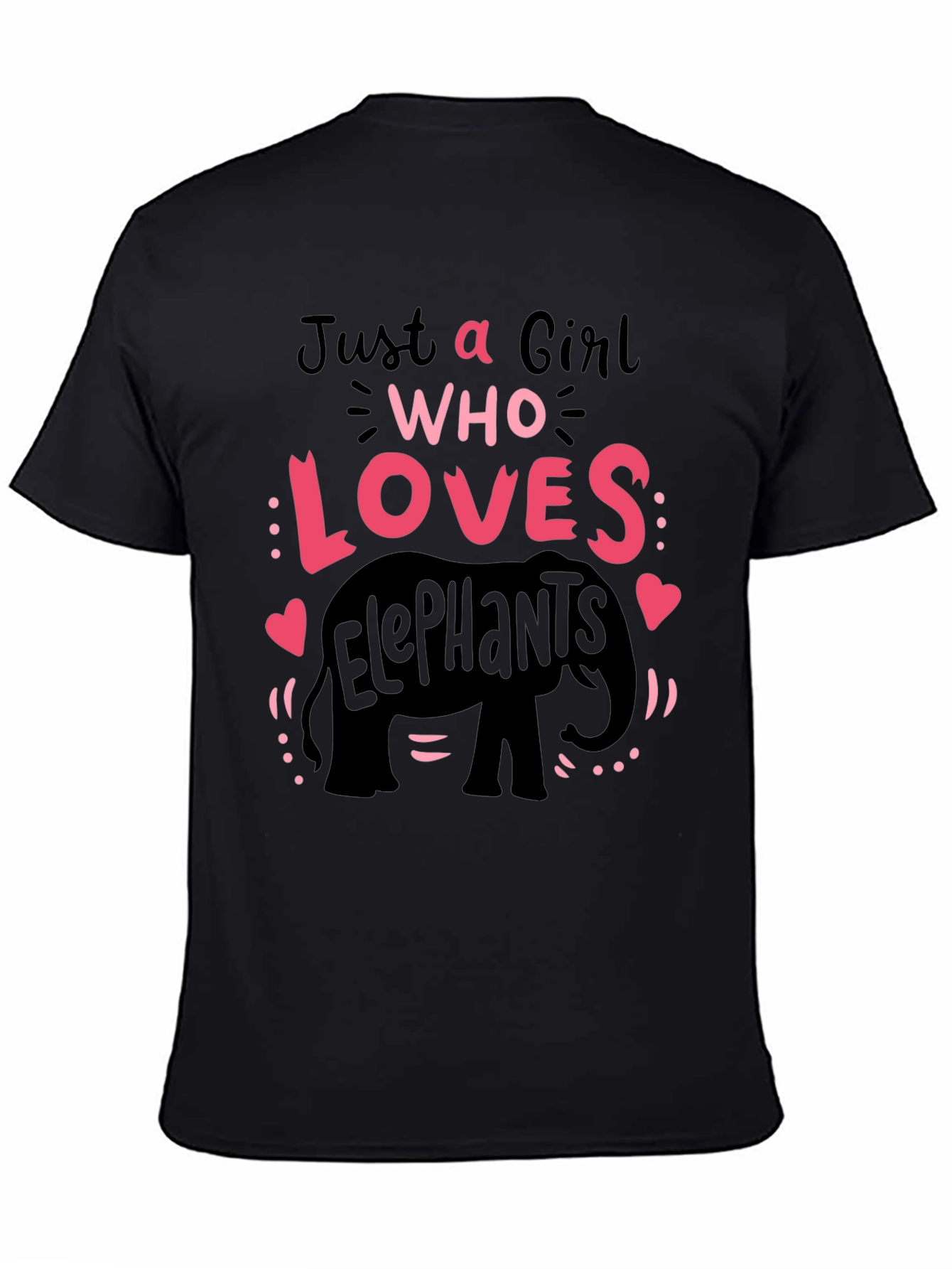 Black Girl Who Loves Elephants T-Shirt Cute Animal Tee view 4