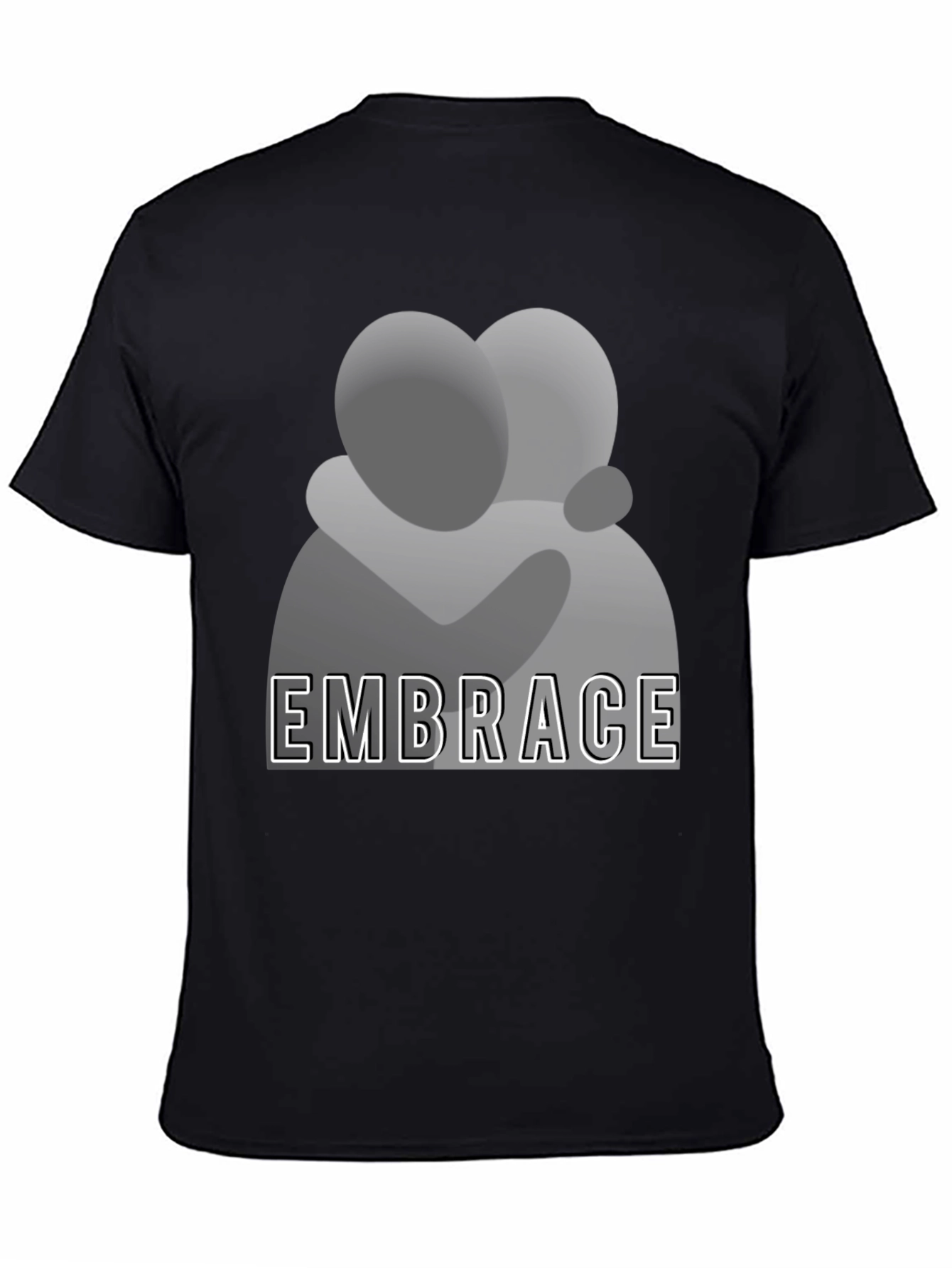 Embrace Graphic Tee - Stylish Comfort, Black T-Shirt - 4
