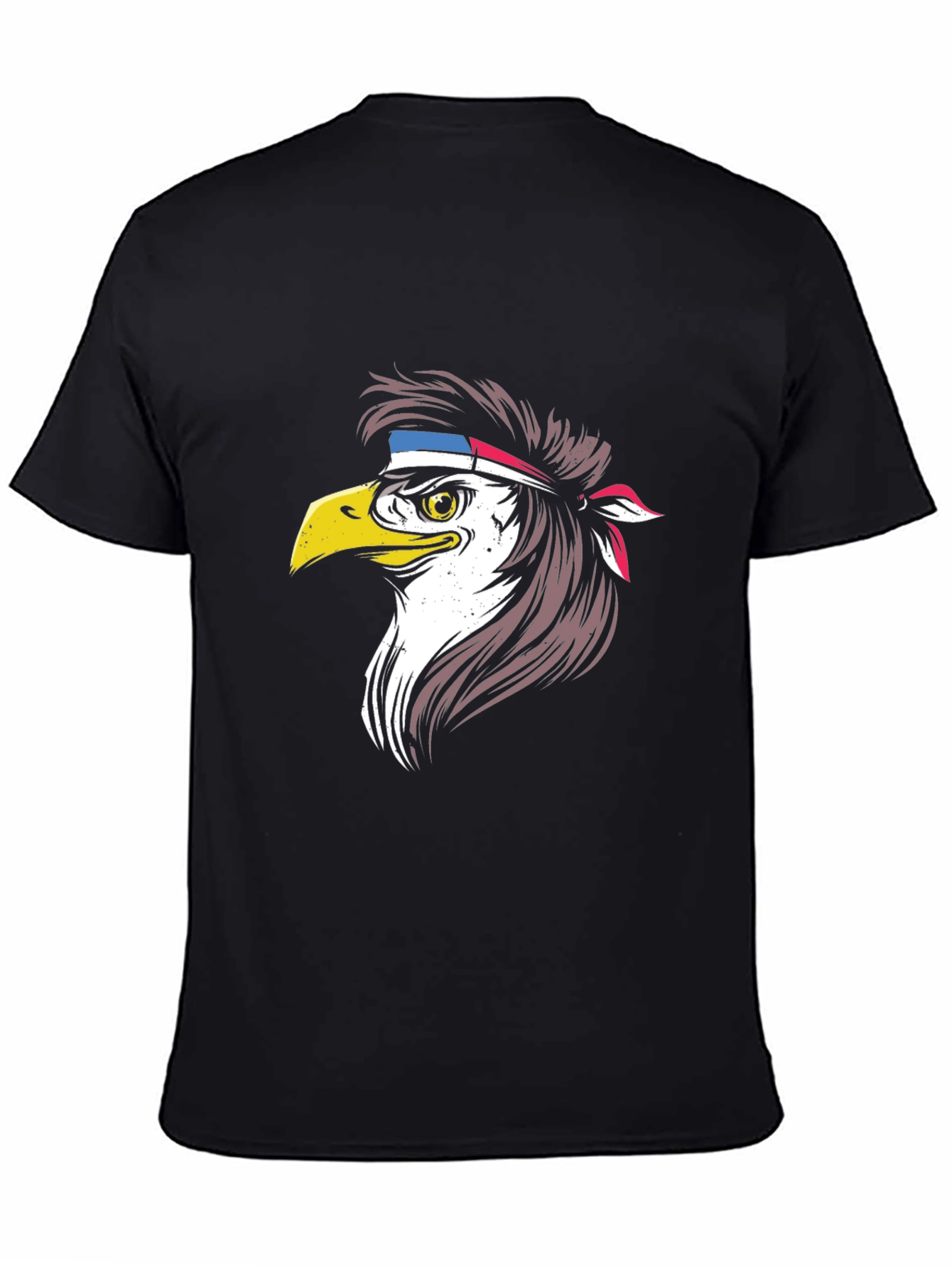 Black Eagle Head Graphic Tee - Patriotic Style view 4