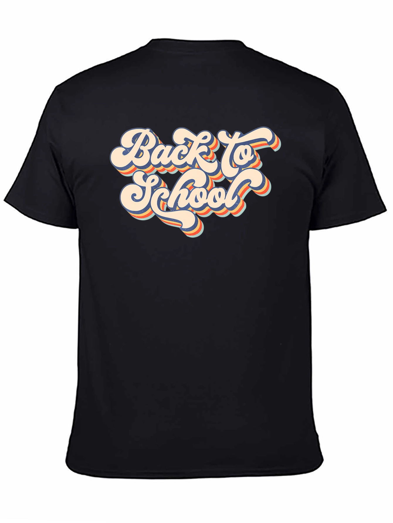 Retro Back to School Black T-Shirt - 4