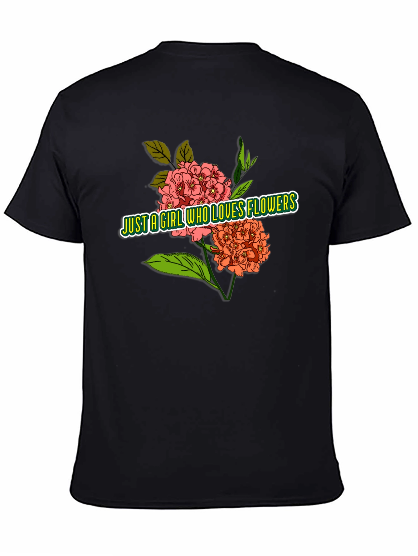 Floral T-Shirt: Just a Girl Who Loves Flowers - 4