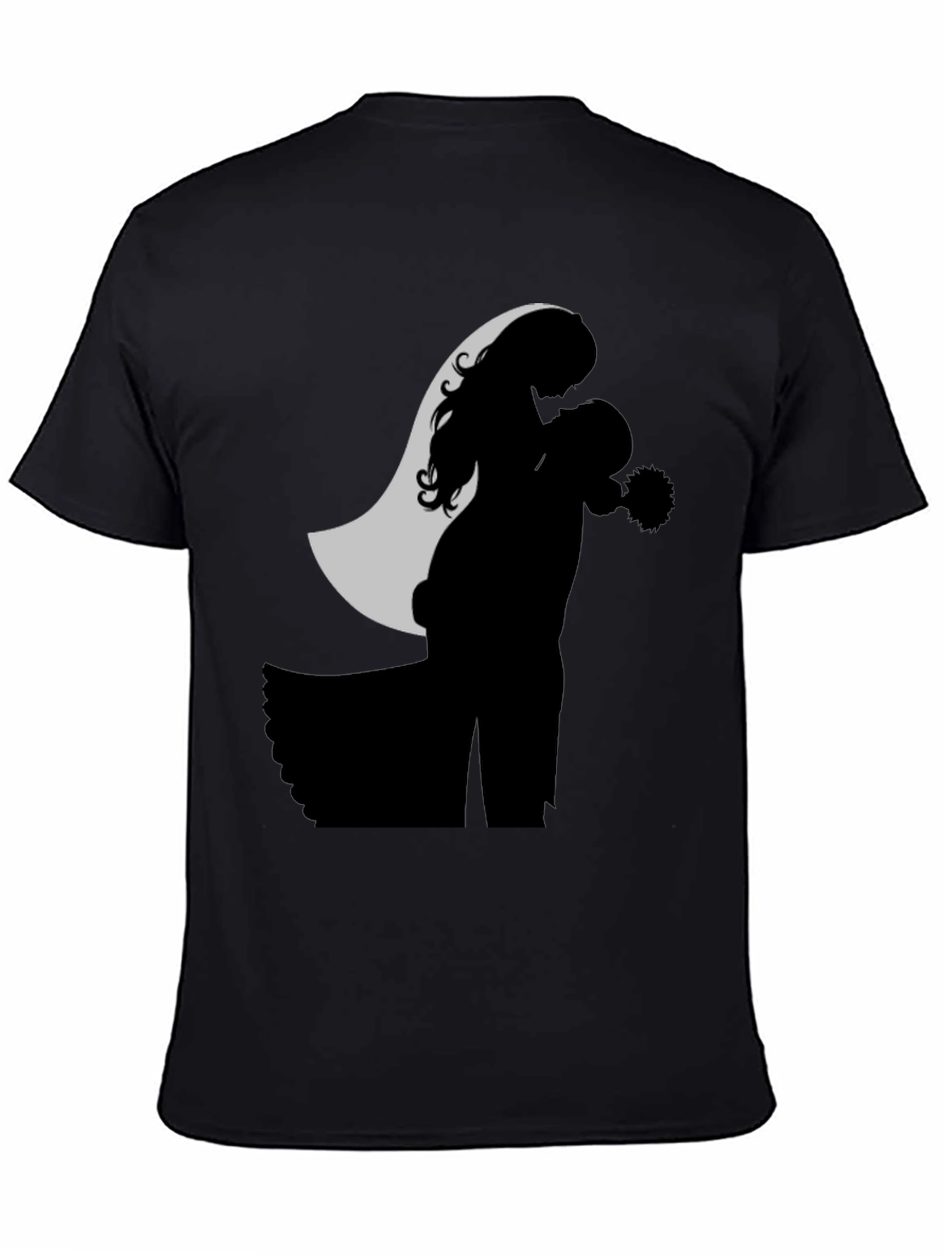 Black Bridal Silhouette Graphic Tee view 4