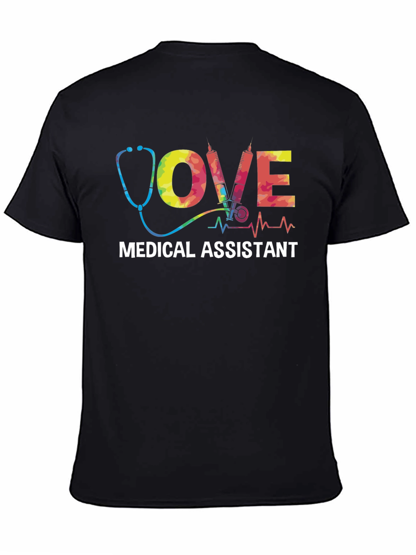 Black Medical Assistant Love T-Shirt view 4