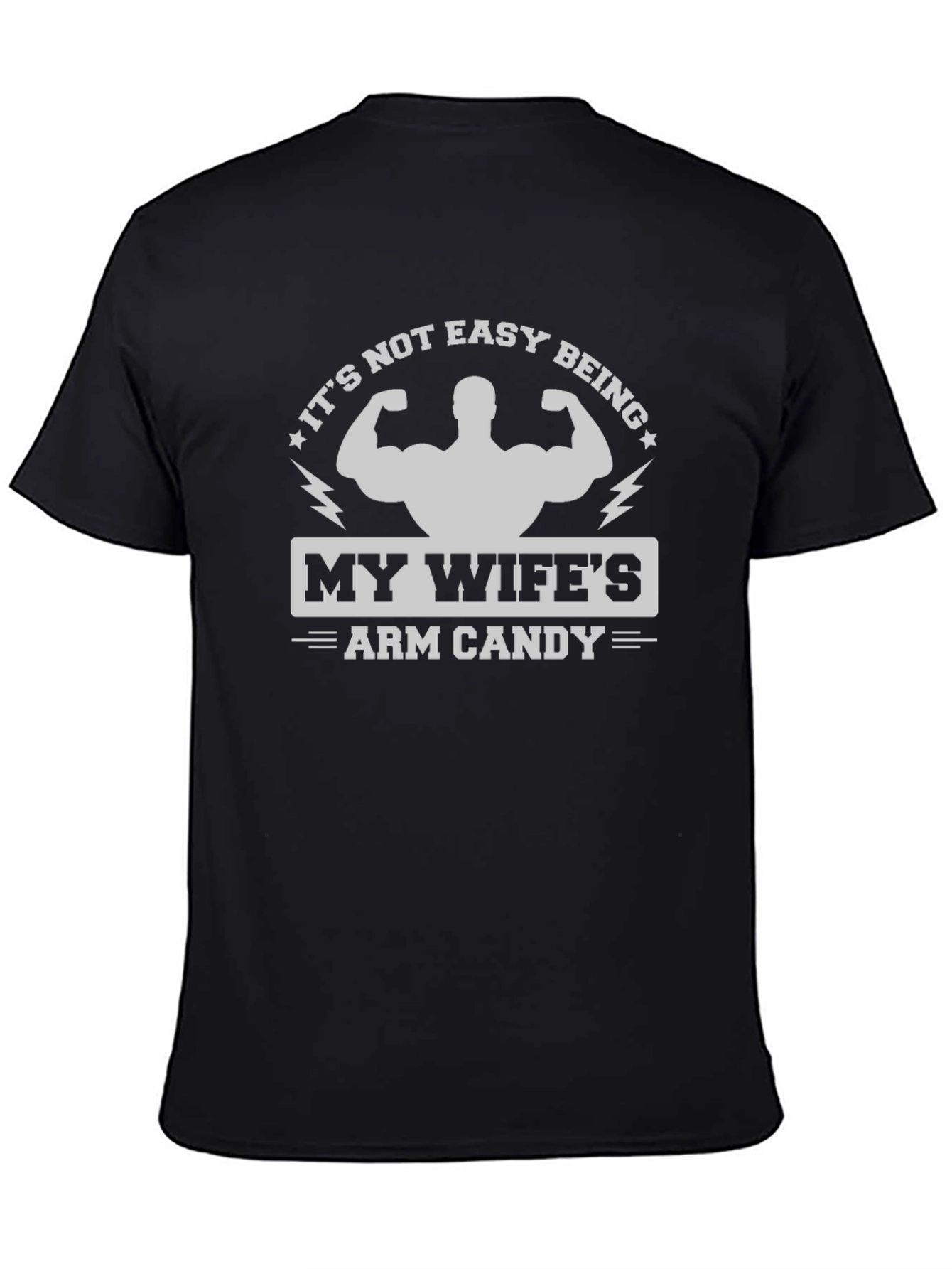 Black My Wife's Arm Candy Graphic Tee view 4