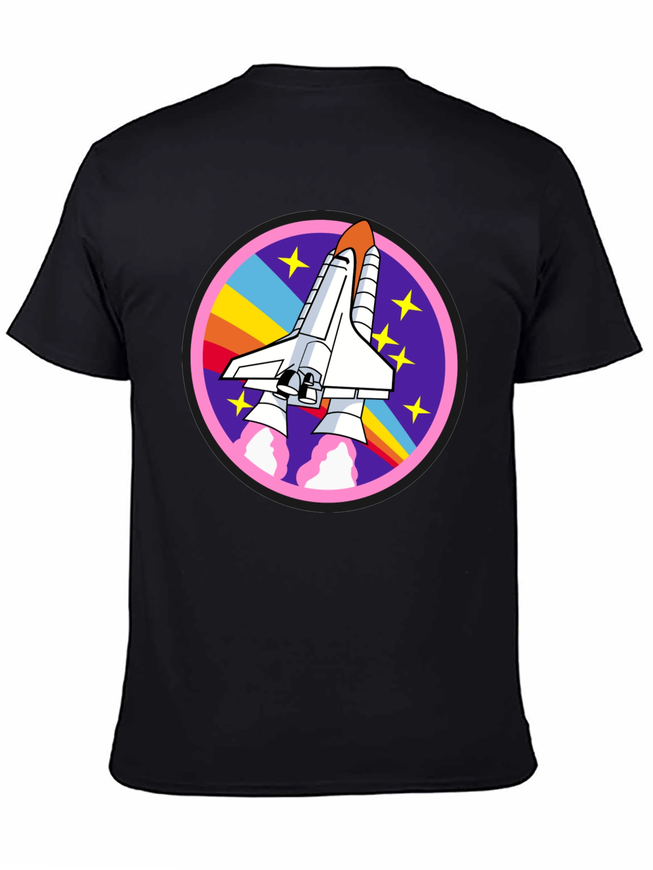 Black Retro Space Shuttle T-Shirt - Blast Off in Style! view 4