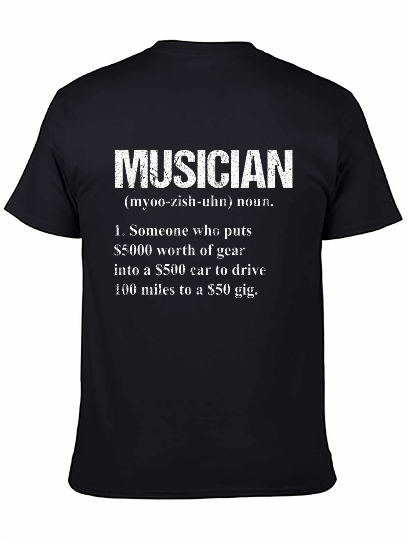 Black Musician Definition T-Shirt - Humorous Music Lover Tee view 4