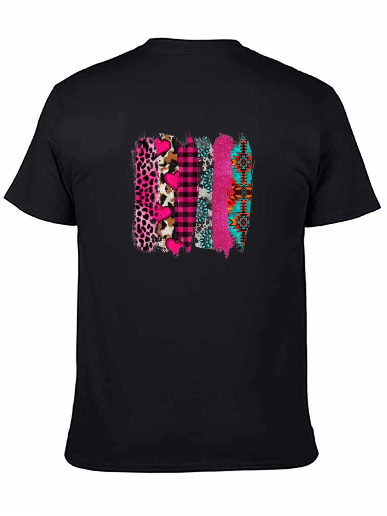 Black Funky Pattern T-Shirt view 4