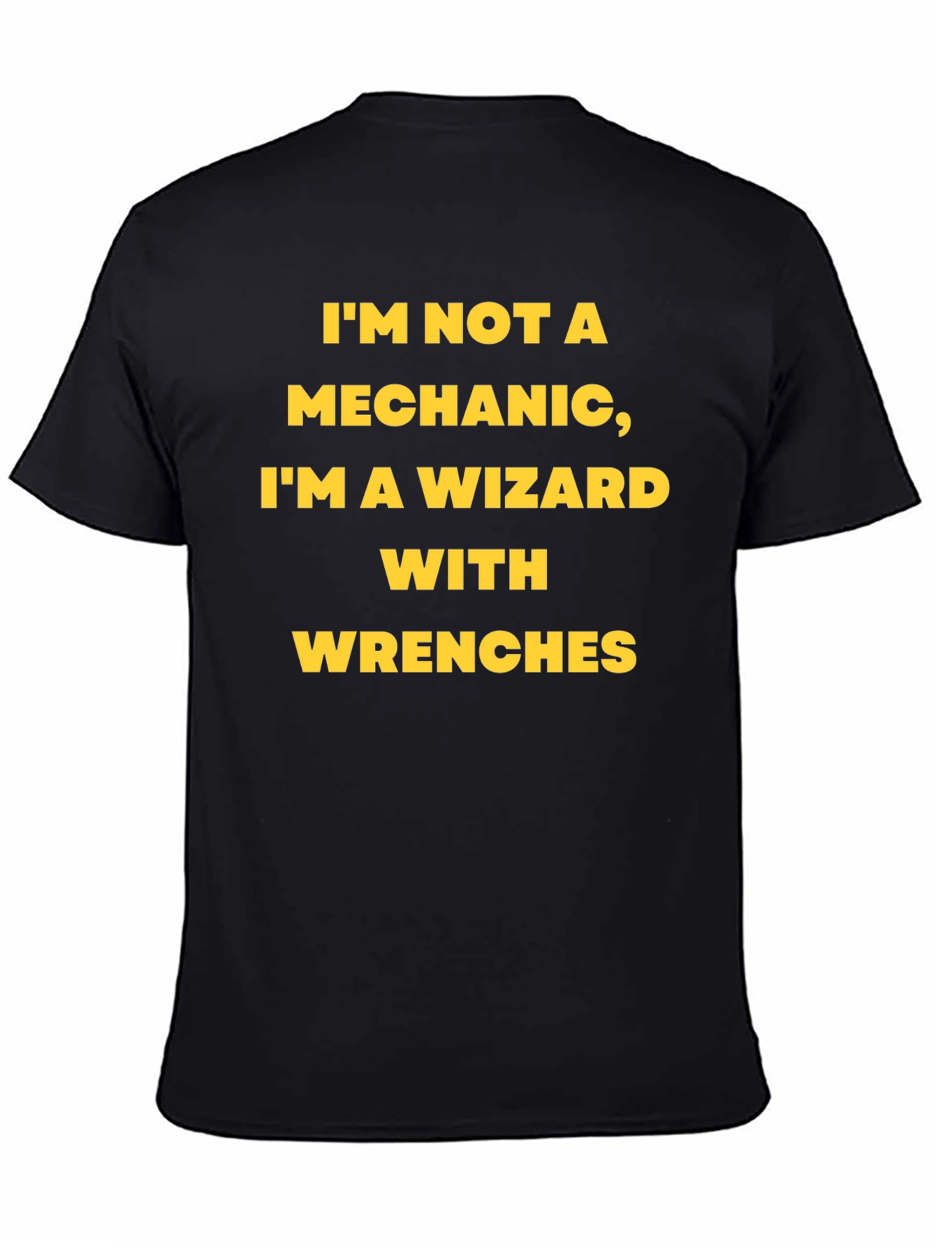 Black Wizard with Wrenches Graphic T-Shirt view 4