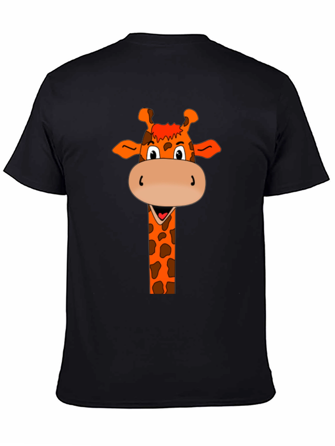 Black Giraffe Graphic Tee - Men's Black T-Shirt view 4