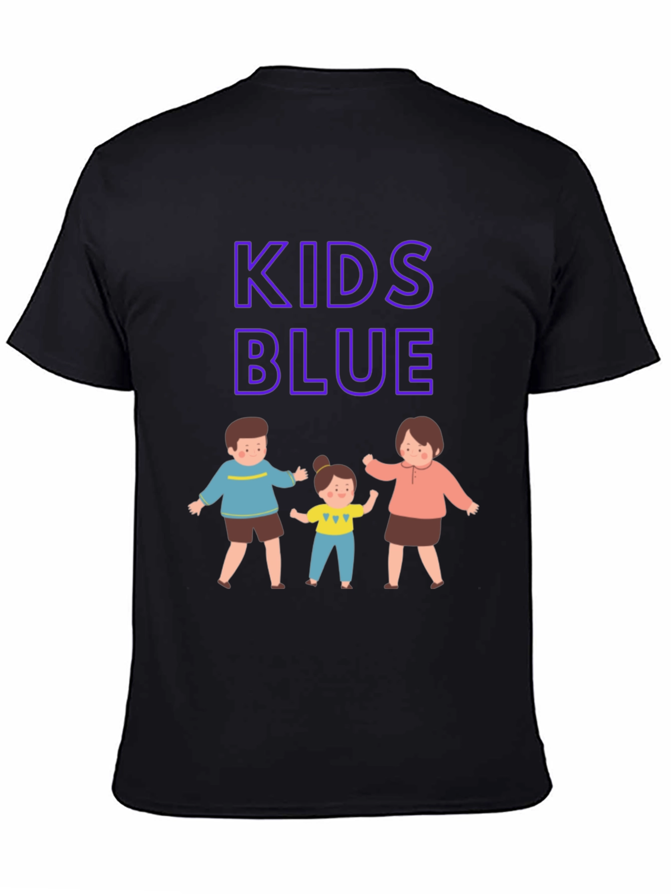 Black Kids Blue Graphic Tee view 4