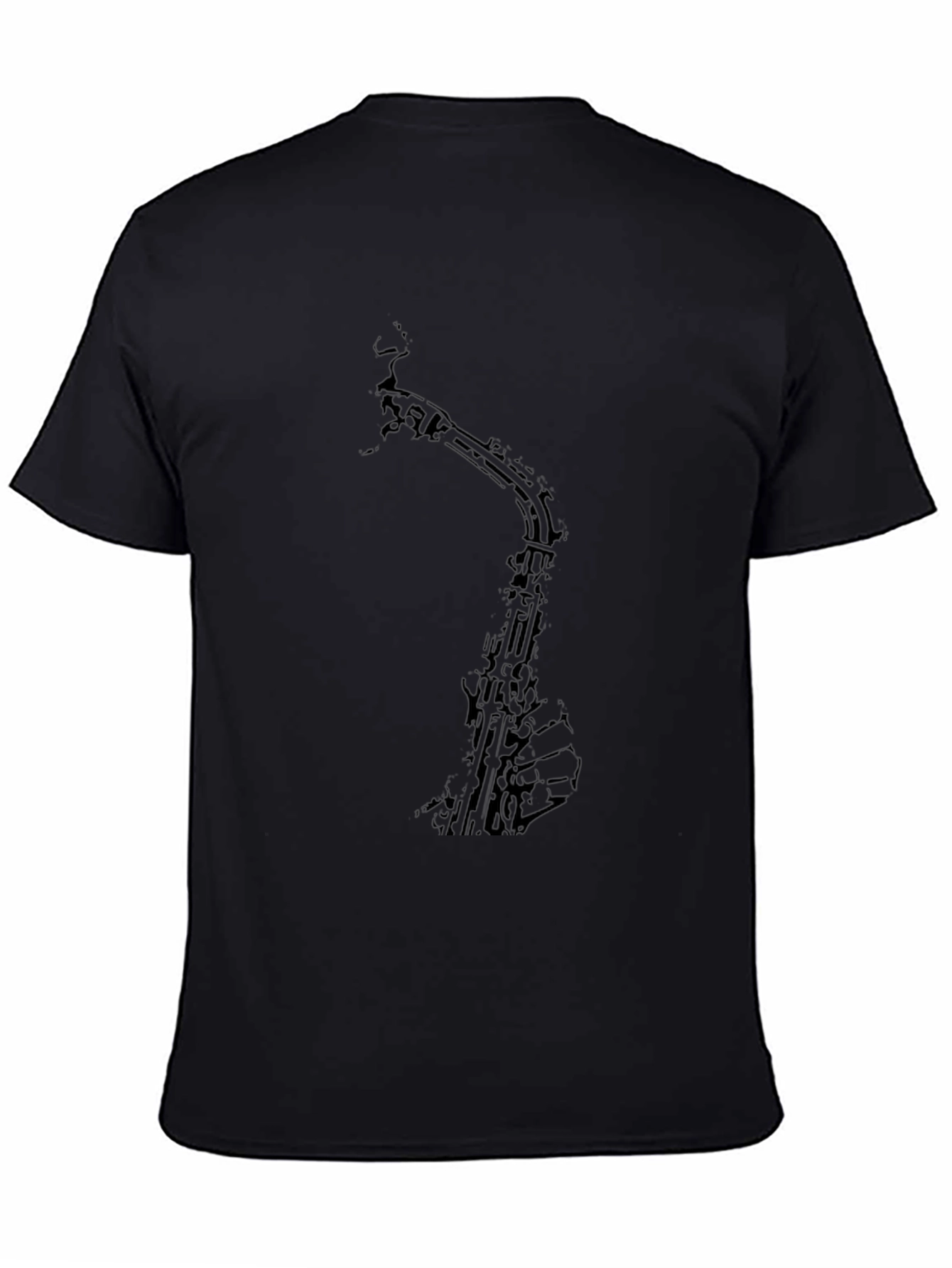 Black Saxophone Graphic T-Shirt - Music Lover Tee view 4