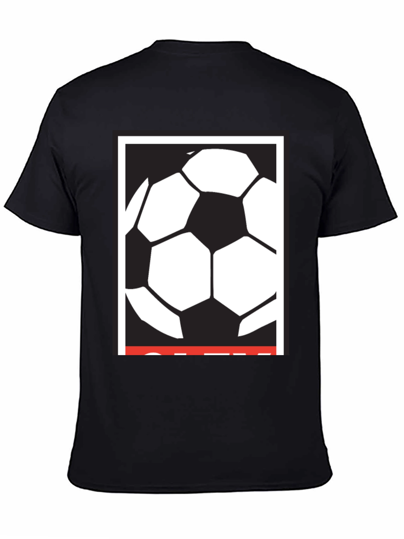 Black Soccer Ball Graphic Tee - Classic Black T-Shirt view 4